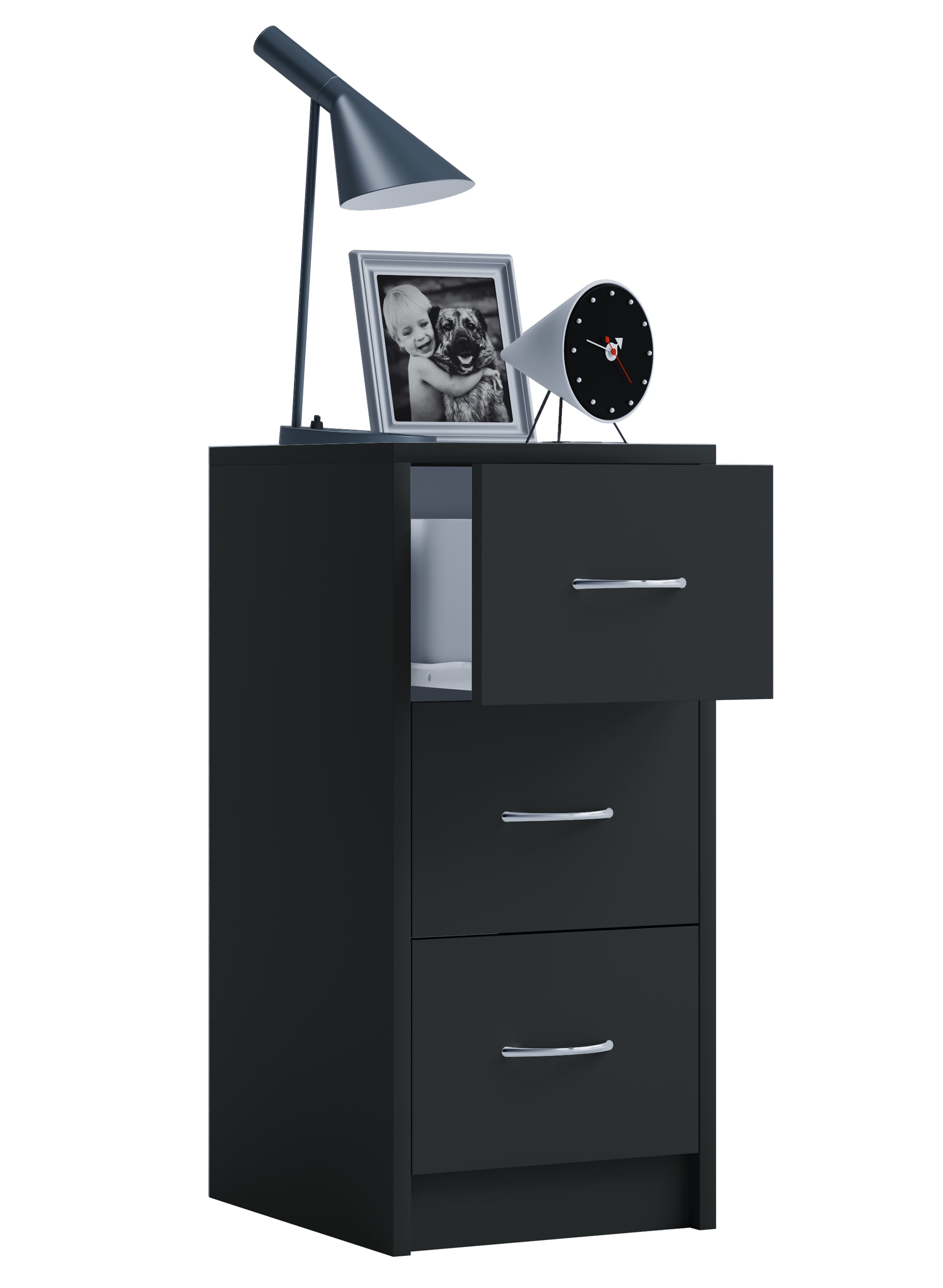 VCM Nachttisch "Holz Nachtschrank Nachttisch Schublade Boxal Maxi" 1 Stk. tlg.