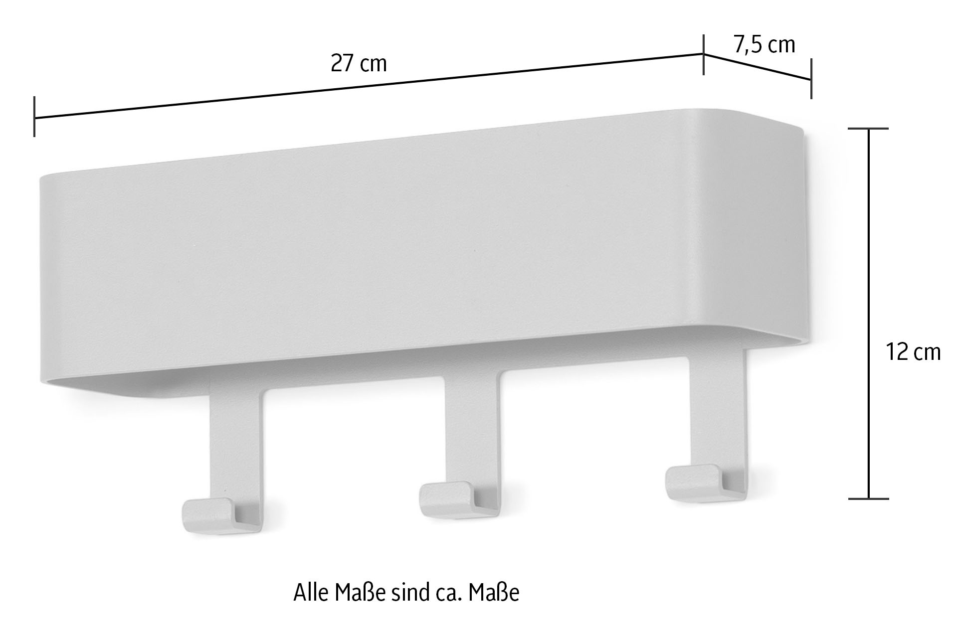 Spinder Design Garderobenhaken, Metall, Breite 27 cm