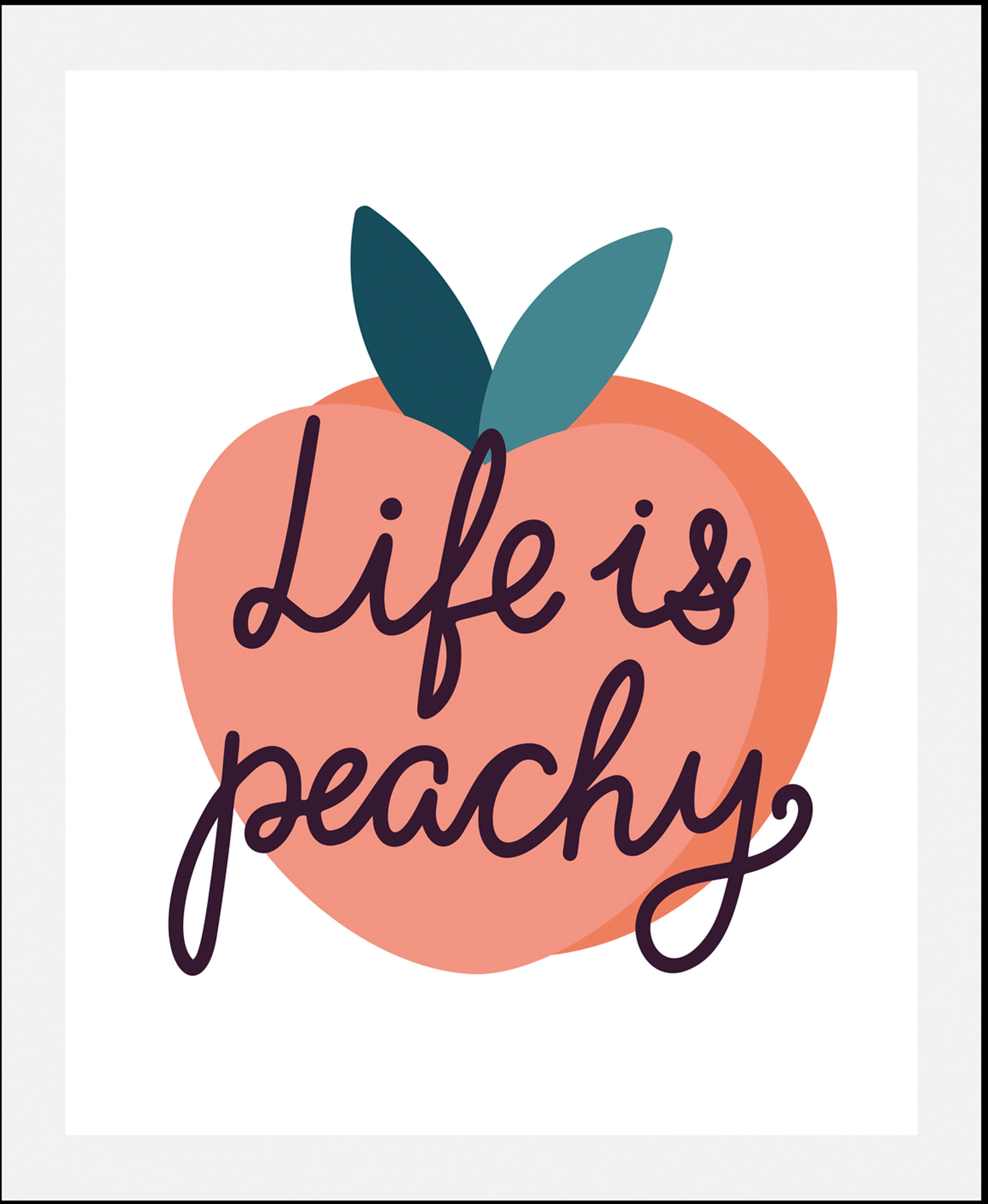 queence Bild »Life is peachy«, Schriftzüge, (1 St.), gerahmt