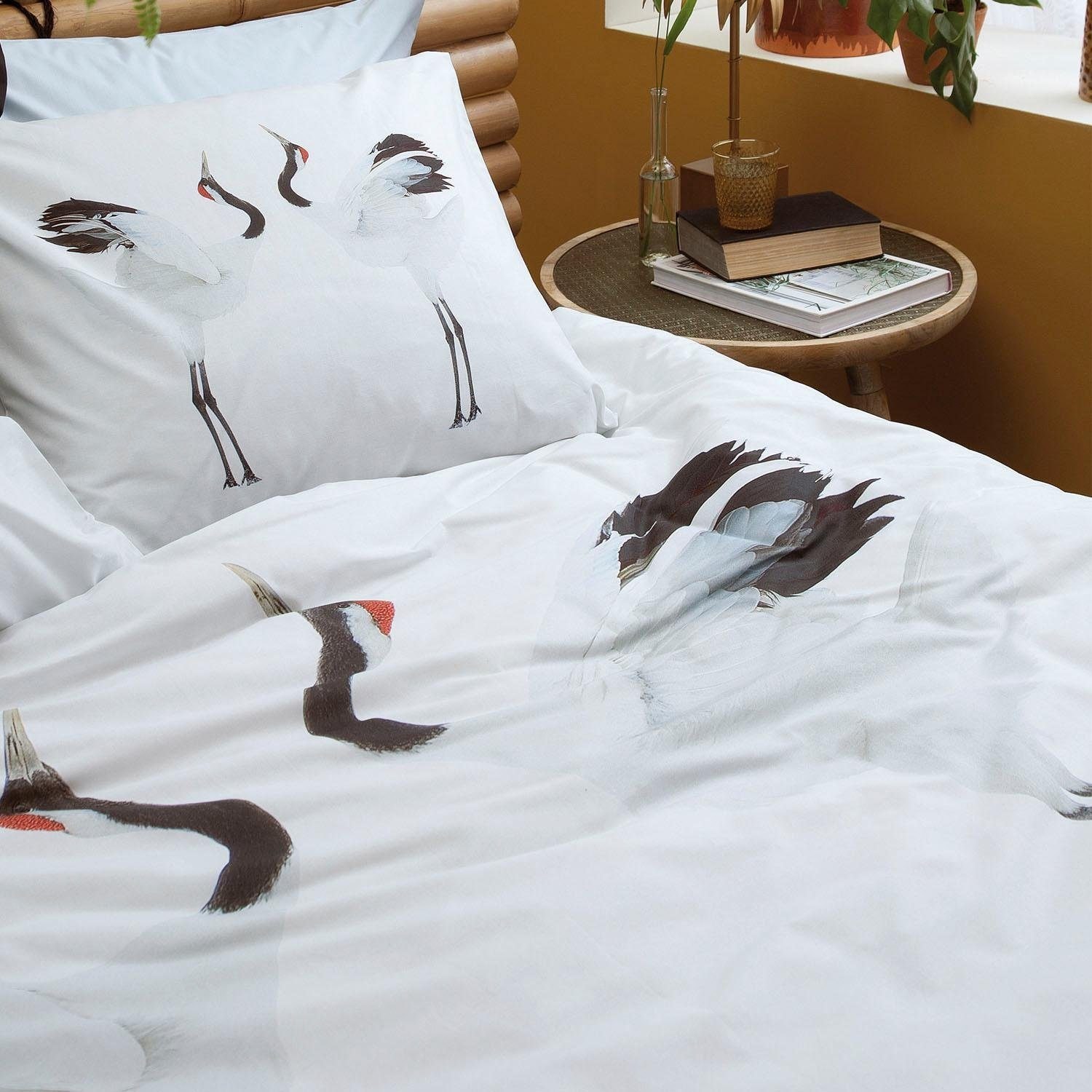 damai Bettwäsche »Crowned Crane«, mit Kranichen