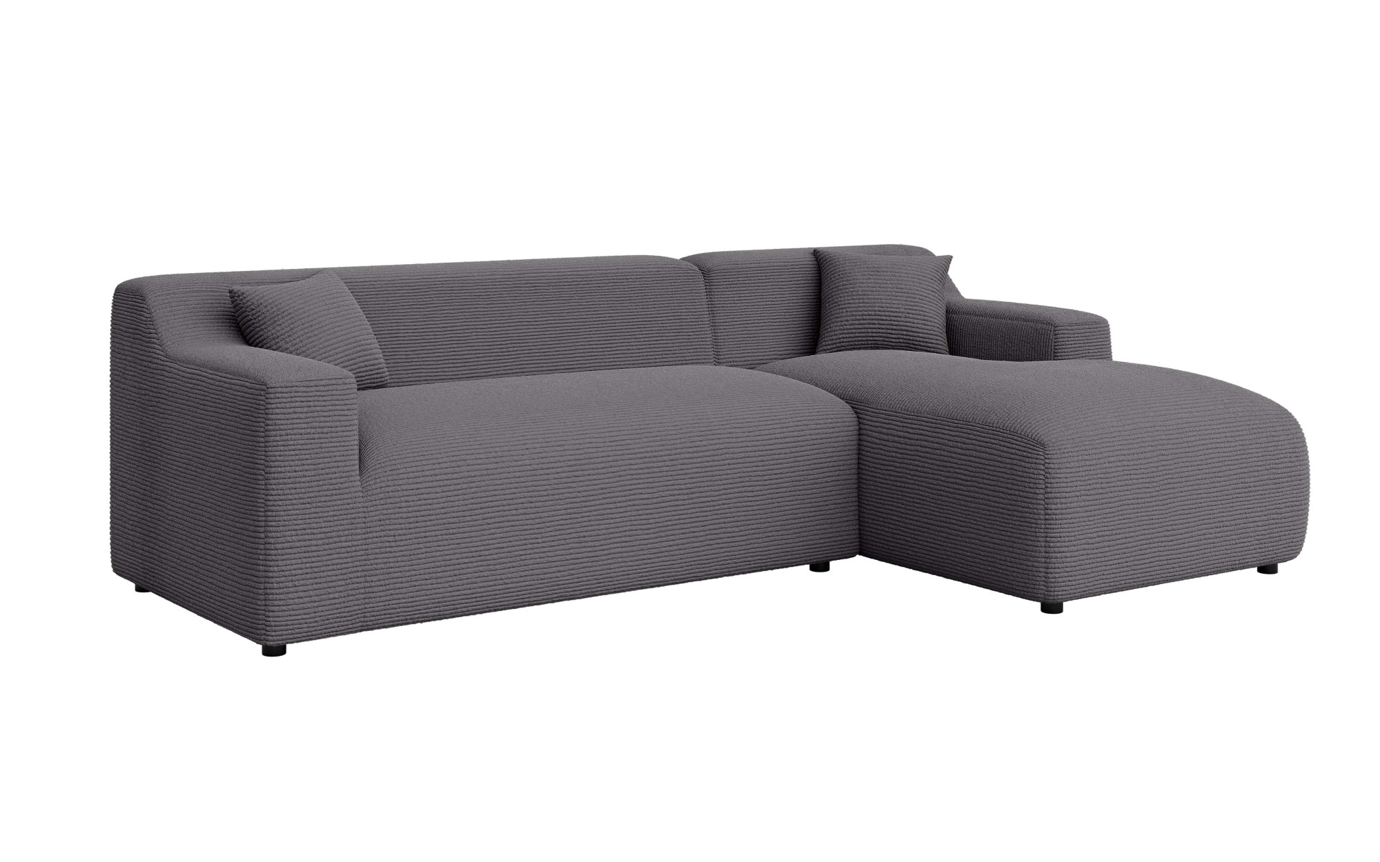 Home affaire Ecksofa »LILLIANA Designsofa, L-Form mit Recamiere rechts/links bestellbar«, L-Form mit Wellenunterfederung, Maße B/T/H: 256/160/76 cm