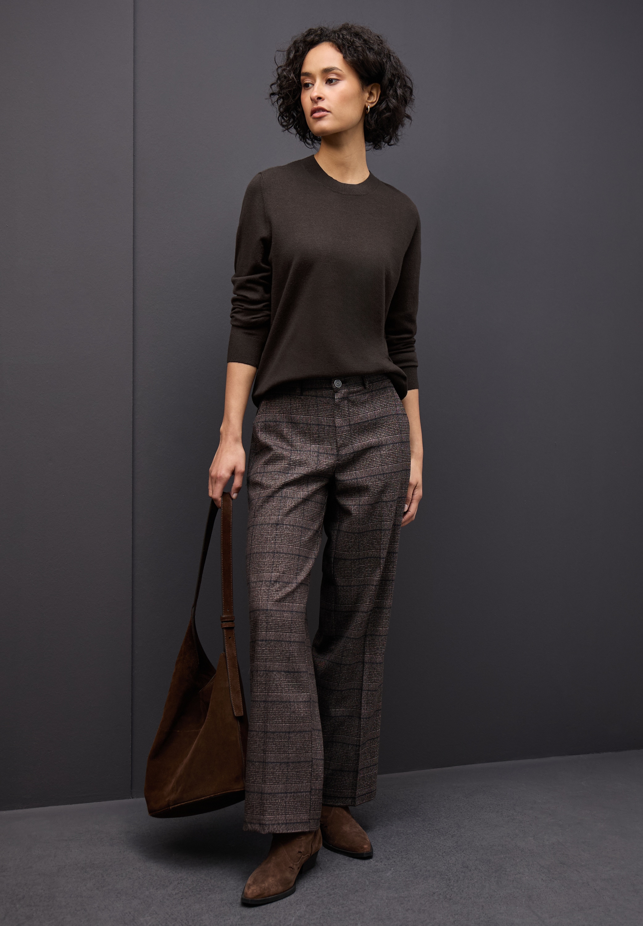 STREET ONE Rundhalspullover mit Rippbündchen