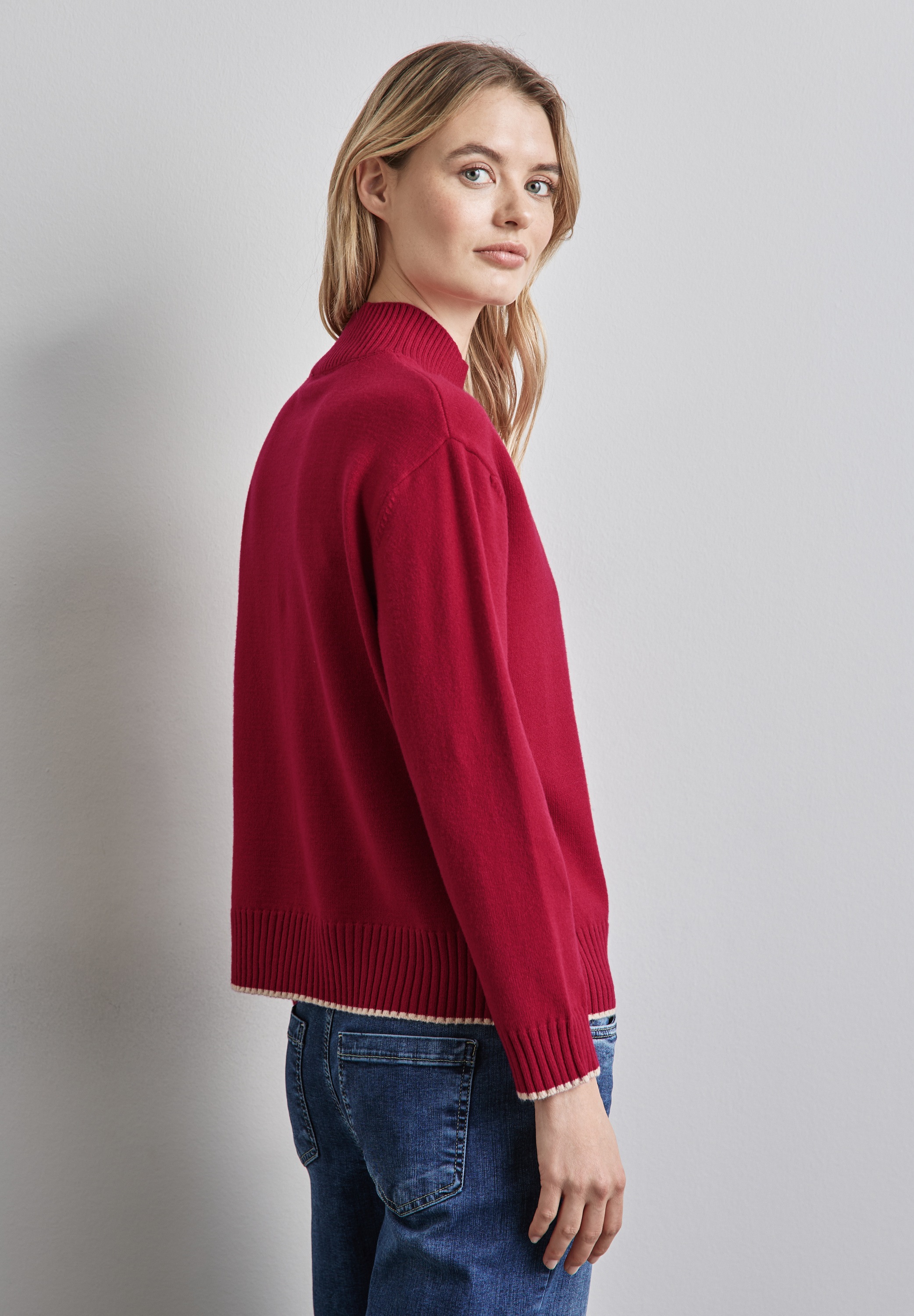 STREET ONE Strickpullover, mit Stehkragen