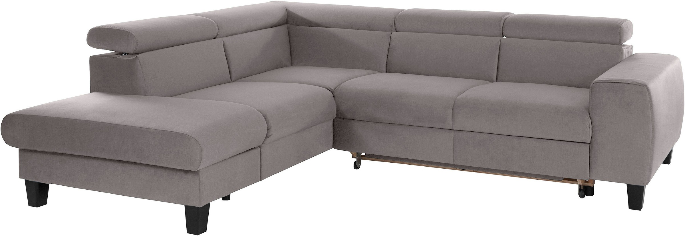 COTTA Polstergarnitur »Morven L-Form«, (Set), Set bestehend aus: Ecksofa mit Kopfteilverstellung & Hocker