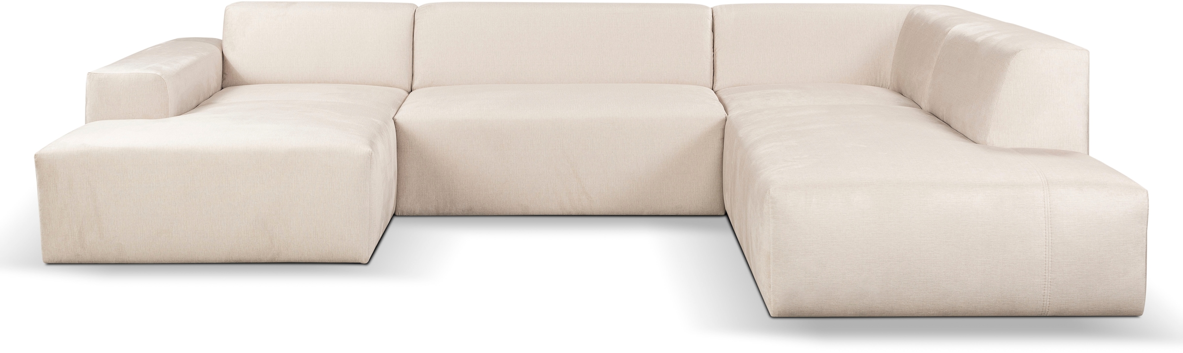 WERK2 Wohnlandschaft »Zeus U-Form«, Curvy Trend Wohnlandschaft mit urbaner Optik auch in weichem Cord