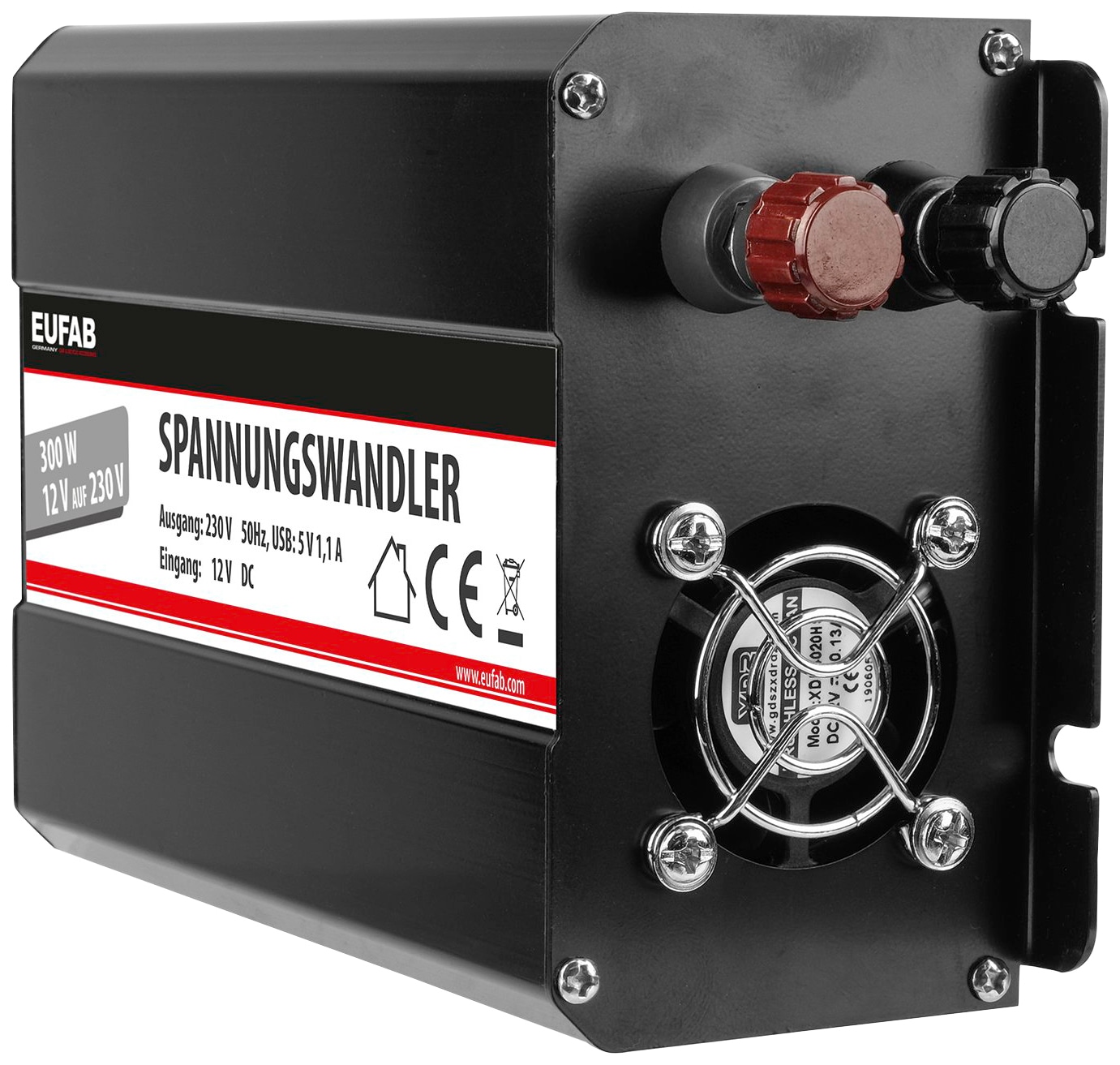 EUFAB Spannungswandler von 12V DC auf 230V AC