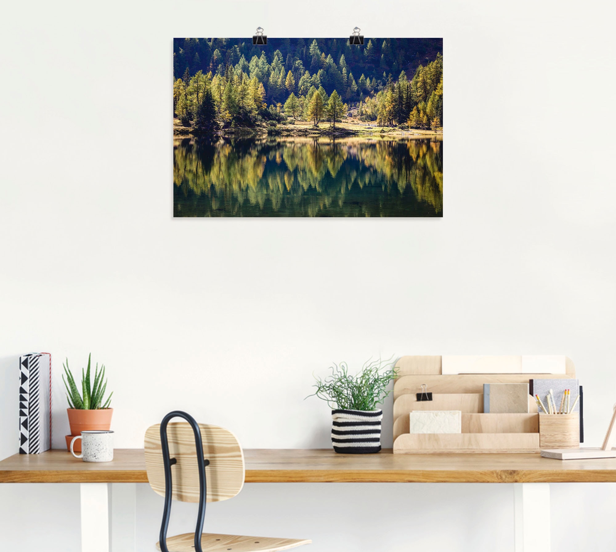 Artland Poster »Herbstwald am Duisitzkarsee«, Waldbilder, (1 St.), als Alubild, Leinwandbild, Wandaufkleber oder Poster in versch. Größen