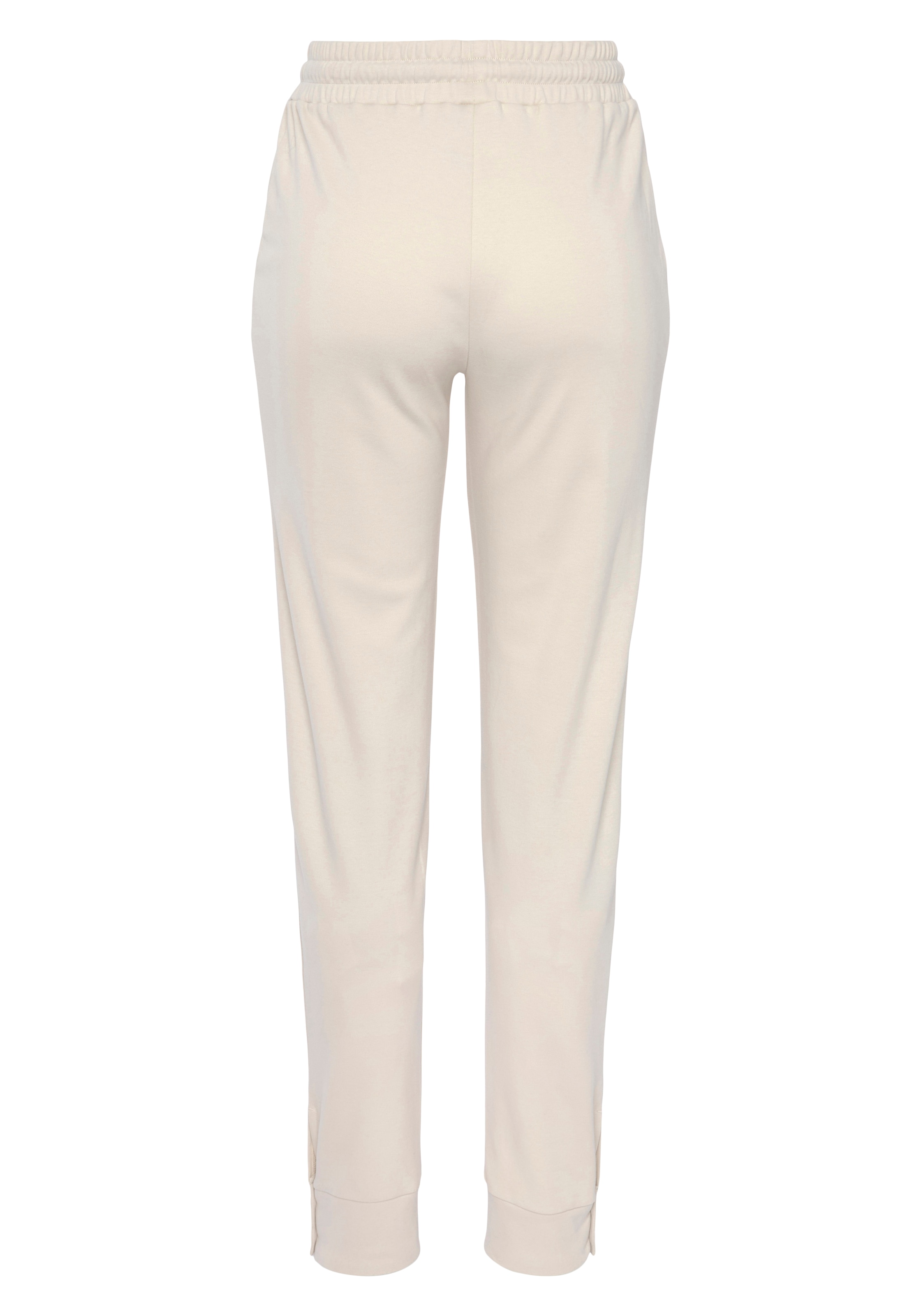 LASCANA Sweathose, Loungehose mit Knöpfen am Beinsaum, Loungewear