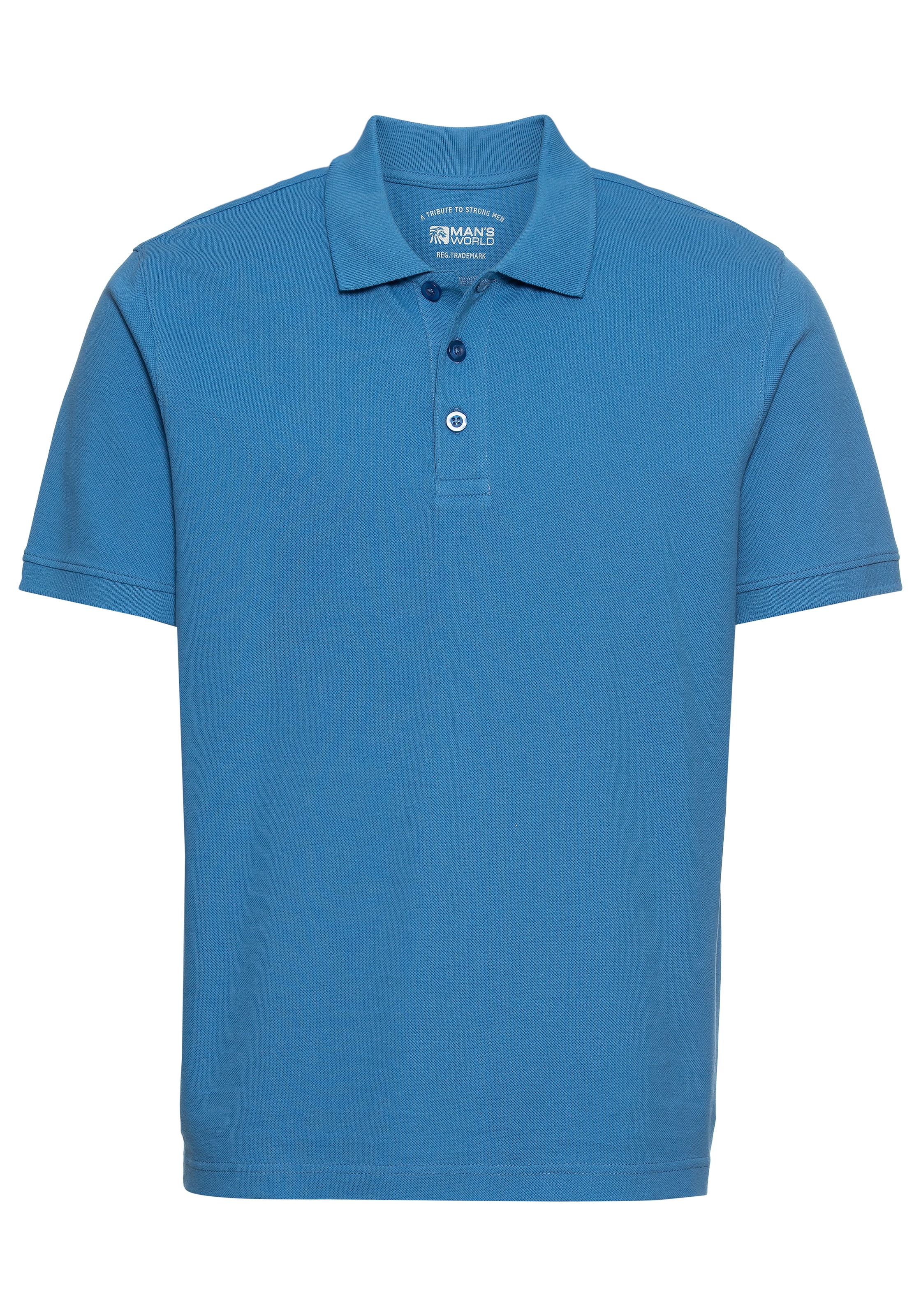 Man's World Poloshirt, Kurzarm, lockere Passform, unifarben