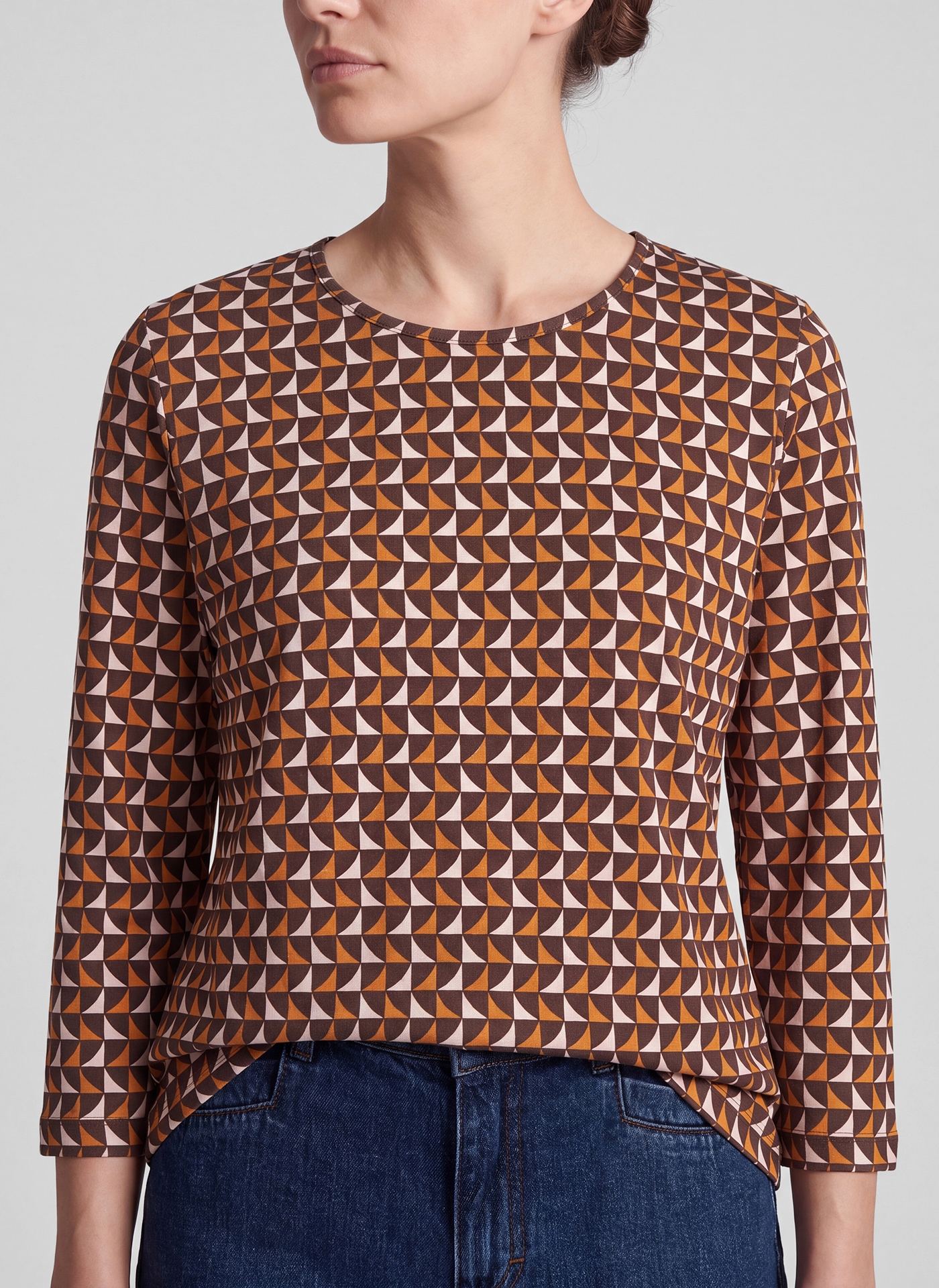 Rabe 3/4-Arm-Shirt mit Allover-Muster