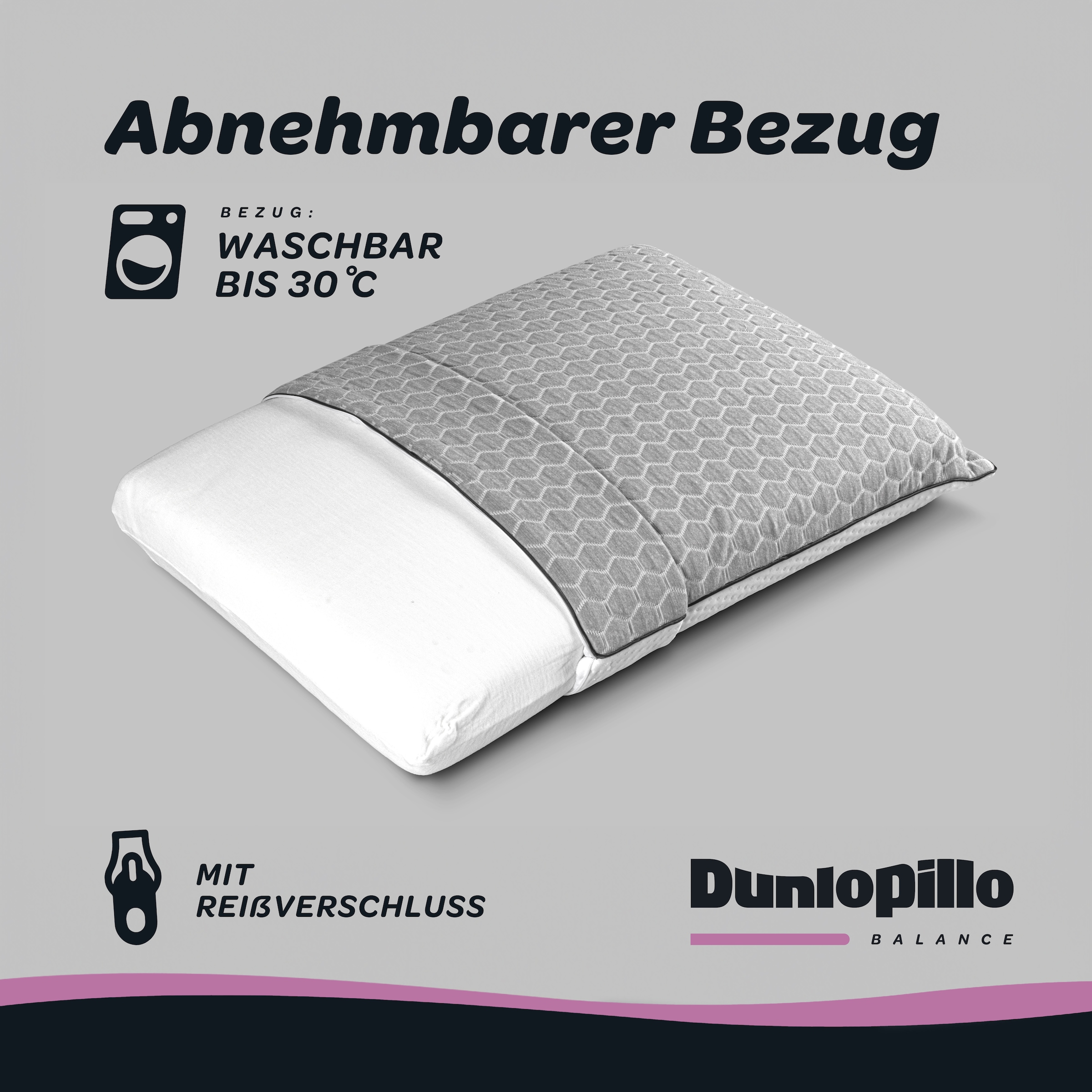 Dunlopillo Nackenstützkissen »Climate Control, NEUHEIT, in 40cm x 60cm x 13cm, Made in EU« Füllung: Viskoschaum 1 Stk. tlg. Temperaturregulierendes Visko-Nackenstützkissen