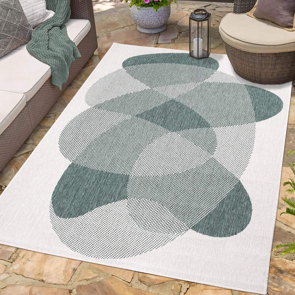 Carpet City Outdoorteppich »DUO RUG 5835«, rechteckig, 5 mm Höhe, Wendeteppich Wetterfest In- & Outdoor, Balkon, Terrasse, Wohnzimmer