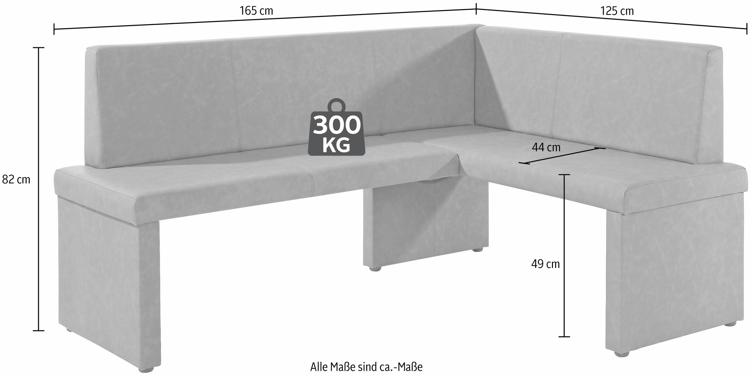 Homexperts Eckbankgruppe, (Set, 4 tlg.)