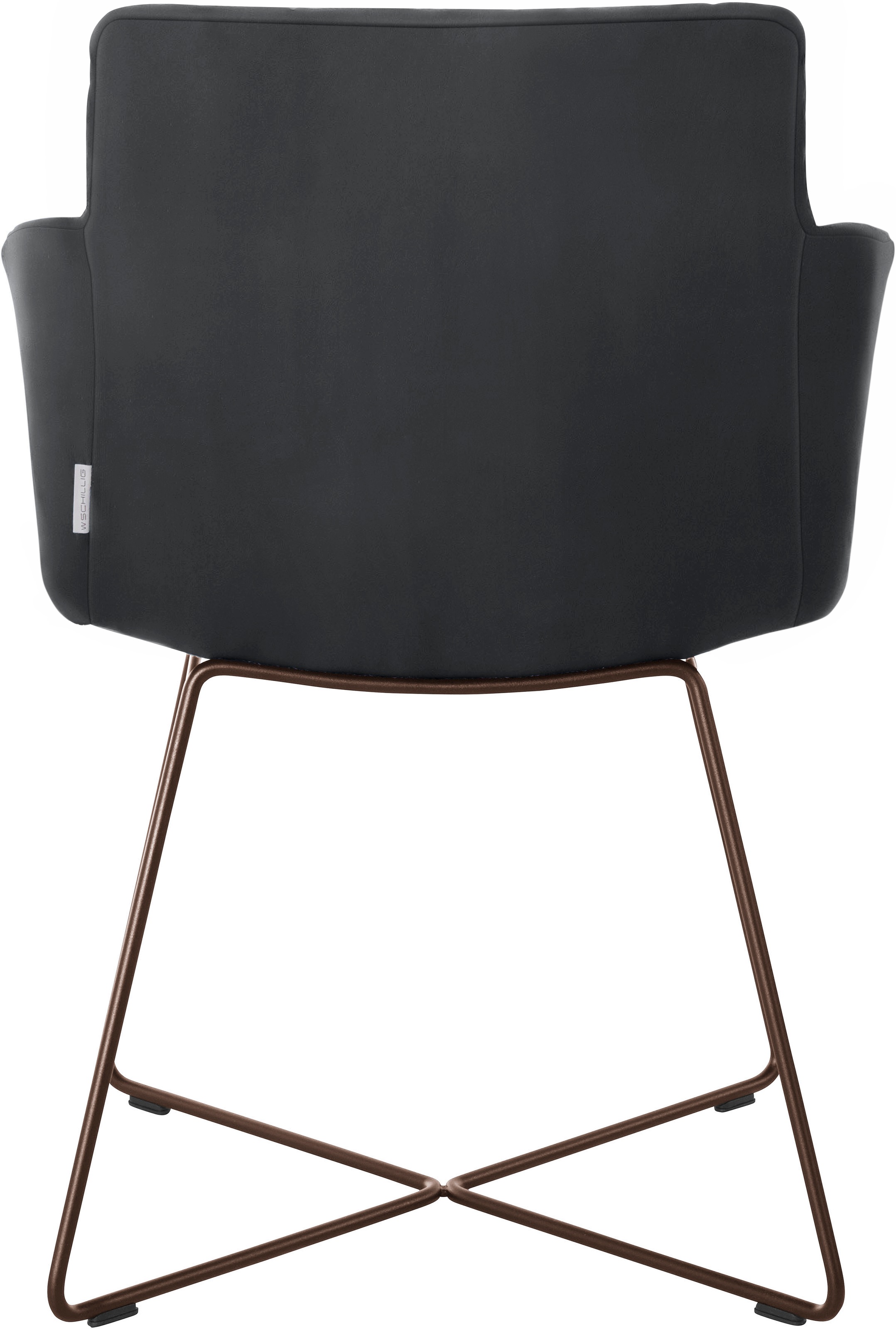 W.SCHILLIG Armlehnstuhl »jakob« () mit Drahtrohrgestell in Bronze pulverbeschichtet