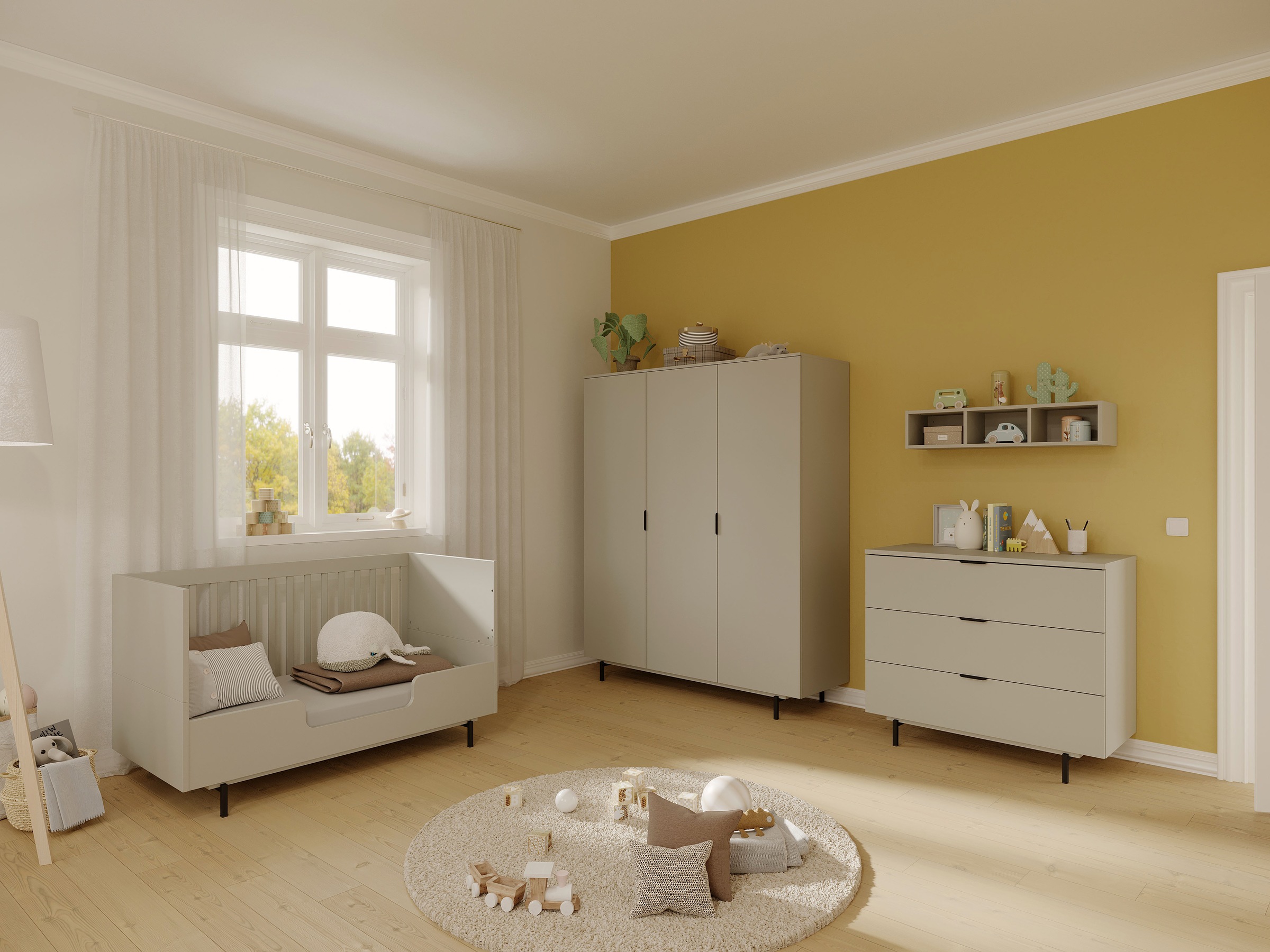 GERMANIA Umbauseiten »Tomino«, (1 St.), Hohe Umbauseite für Kinderbett, Kindersofa mit Rausfallschutz