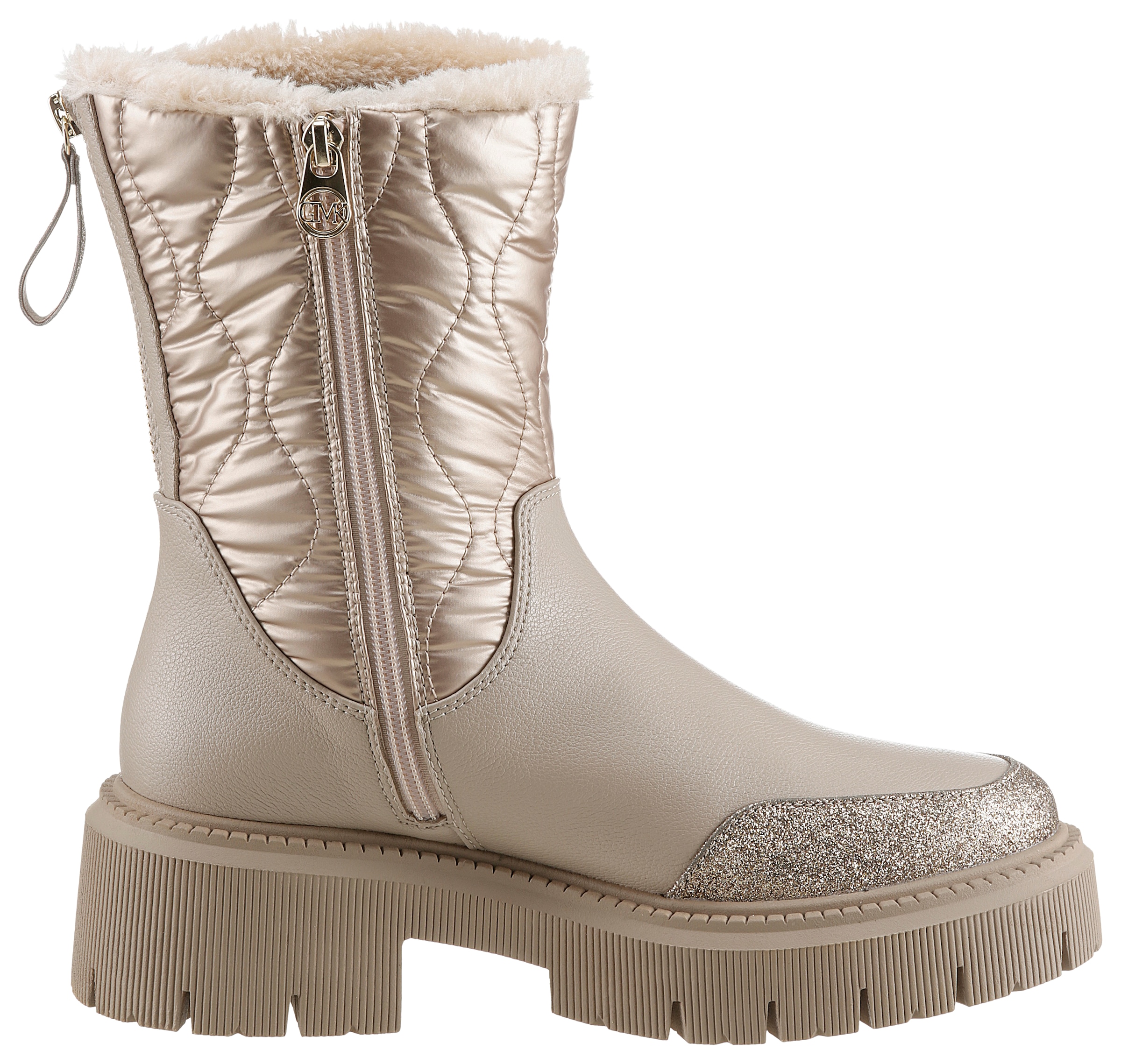 MARCO TOZZI by GMK Winterboots »TORIA«, Blockabsatz, Plateau, Winterstiefelette mit TEX-Ausstattung