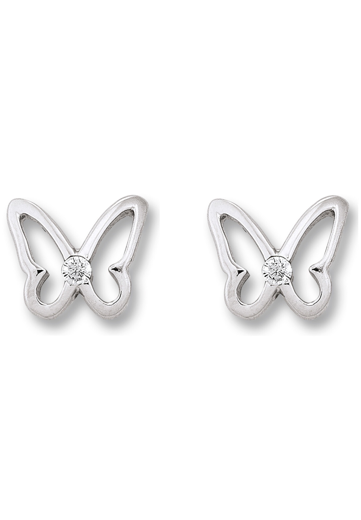 ONE ELEMENT Paar Ohrstecker »Zirkonia Schmetterling Ohrringe  Ohrstecker aus 925 Silber«