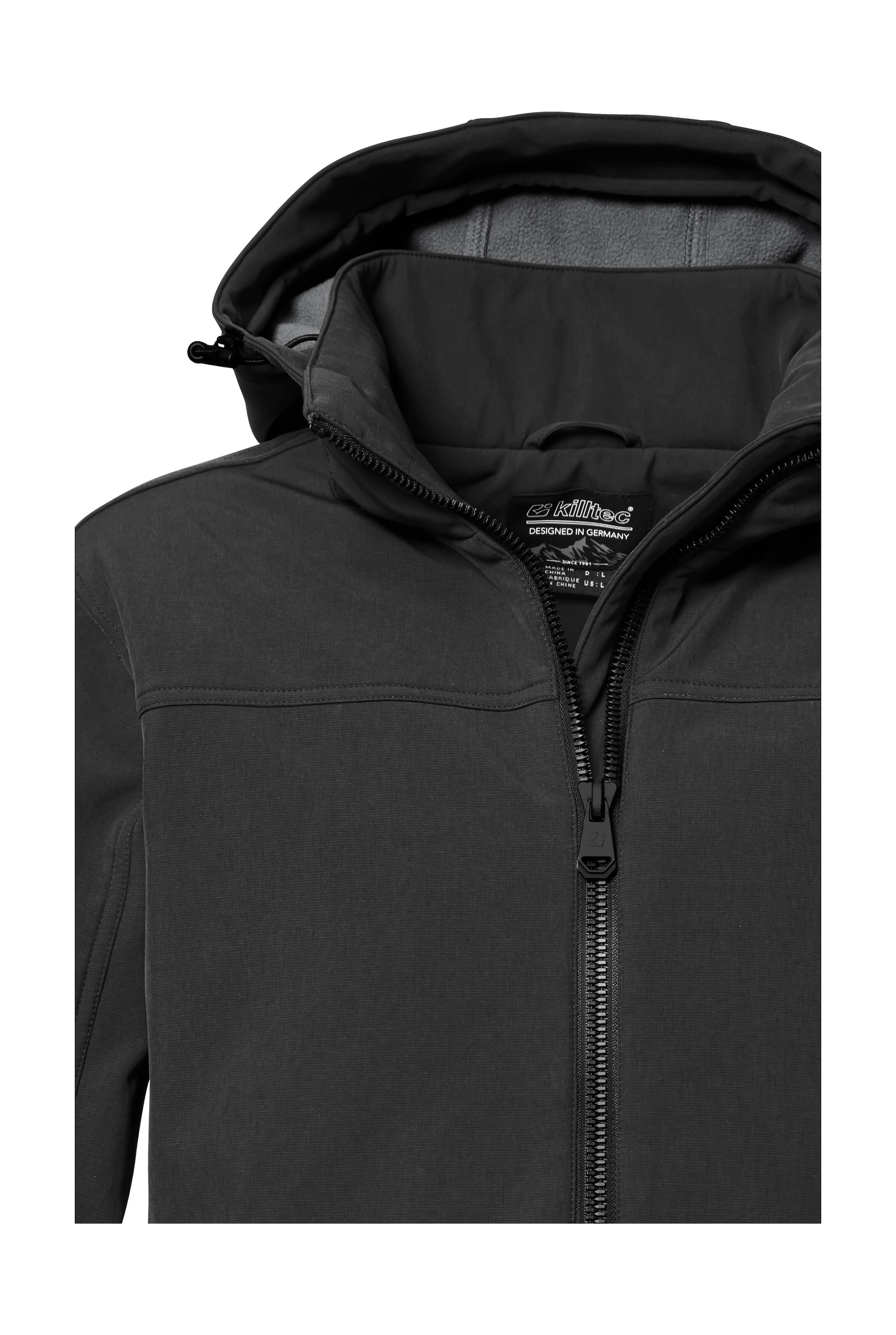 Killtec Softshelljacke »Herren Softshelljacke«, Wasserabweisende Softshelljacke mit Fleece, abnehmbarer Kapuze