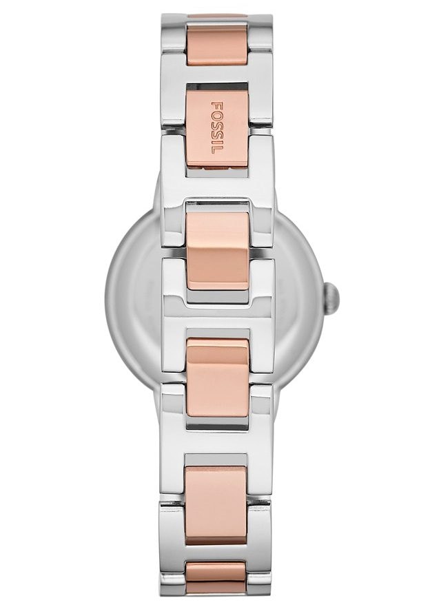 Fossil Quarzuhr »VIRGINIA«, Armbanduhr, Damenuhr, Edelstahlarmband
