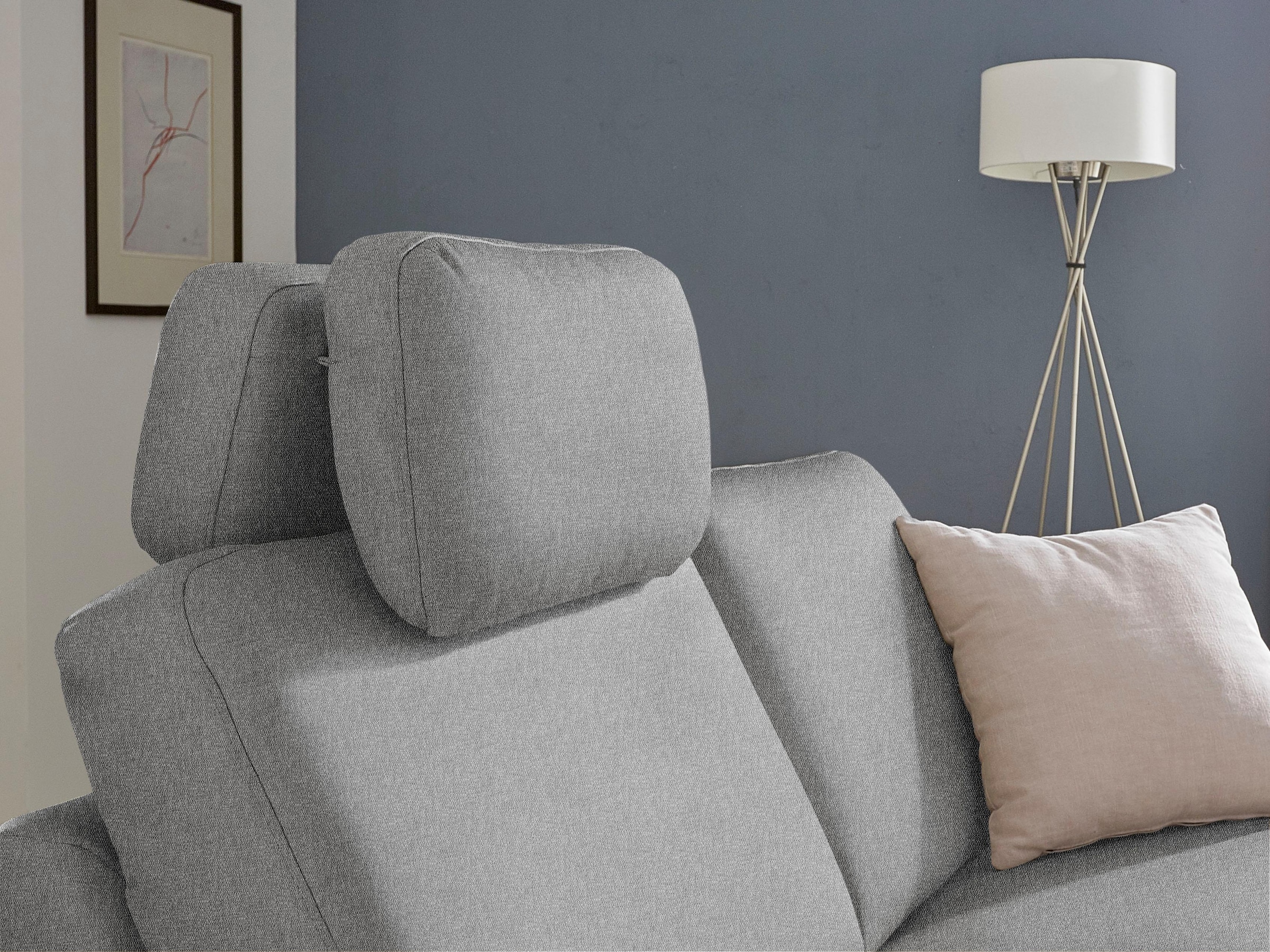 3C Candy Ecksofa »Mainau modern und elegant, mit gutem Sitzkomfort, L-Form«, wahlweise mit elektrischer Relaxfunktion, Federkern