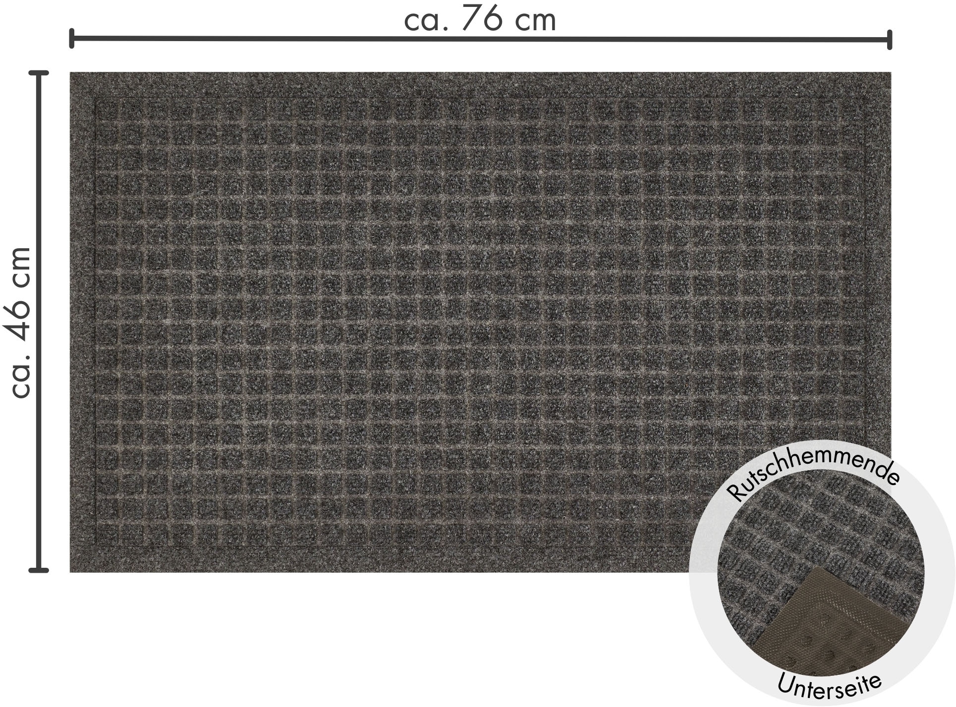Andiamo Fußmatte »Kenora« rechteckig 8,5 mm Höhe Schmutzfangmatte, robust, waschbar, Türmatte, rutschhemmend