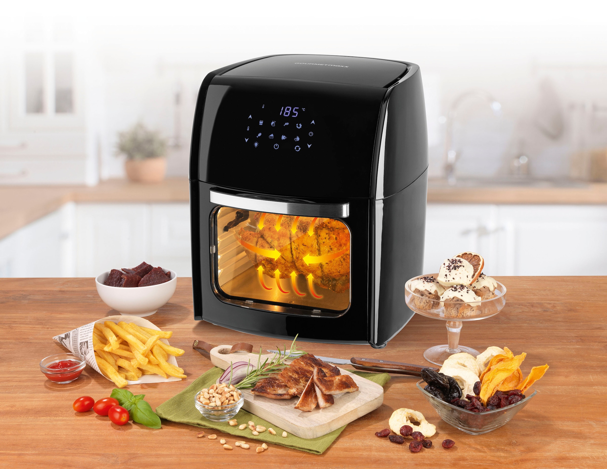 GOURMETmaxx Fritteuse »Heißluft-Ofen 11216 Digital 12l«, 1800 W