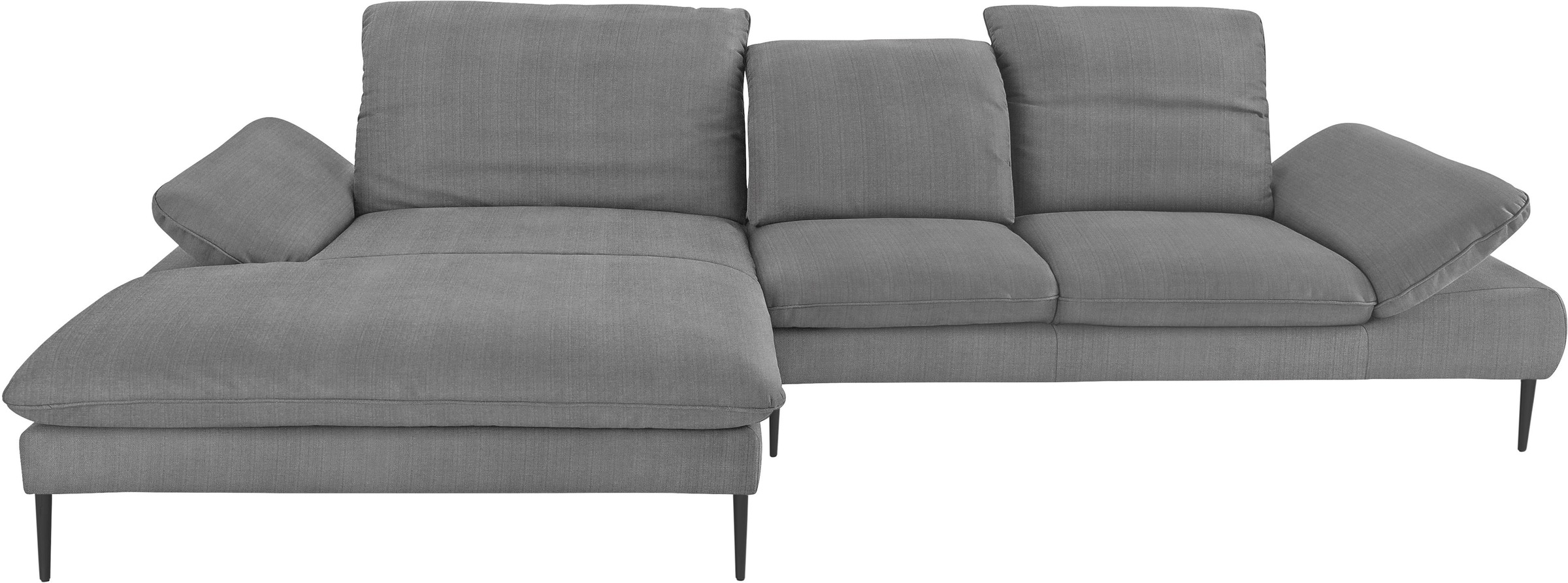 W.SCHILLIG Ecksofa »enjoy&MORE, Designsofa, bequem, zeitlos und elegant, L-Form« Sitztiefenverstellung, Füße schwarz pulverbeschichtet, Breite 340 cm