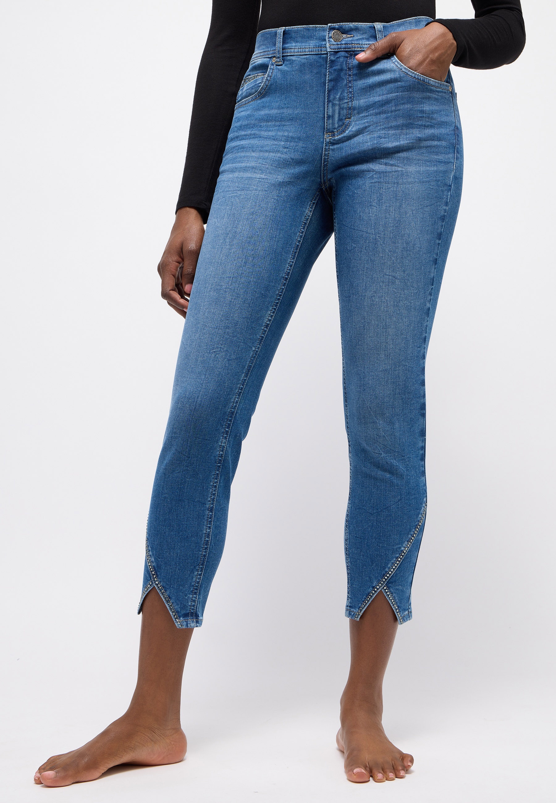 ANGELS 7/8-Jeans »Ornella«, mit Strassteinchen am Beinabschluß