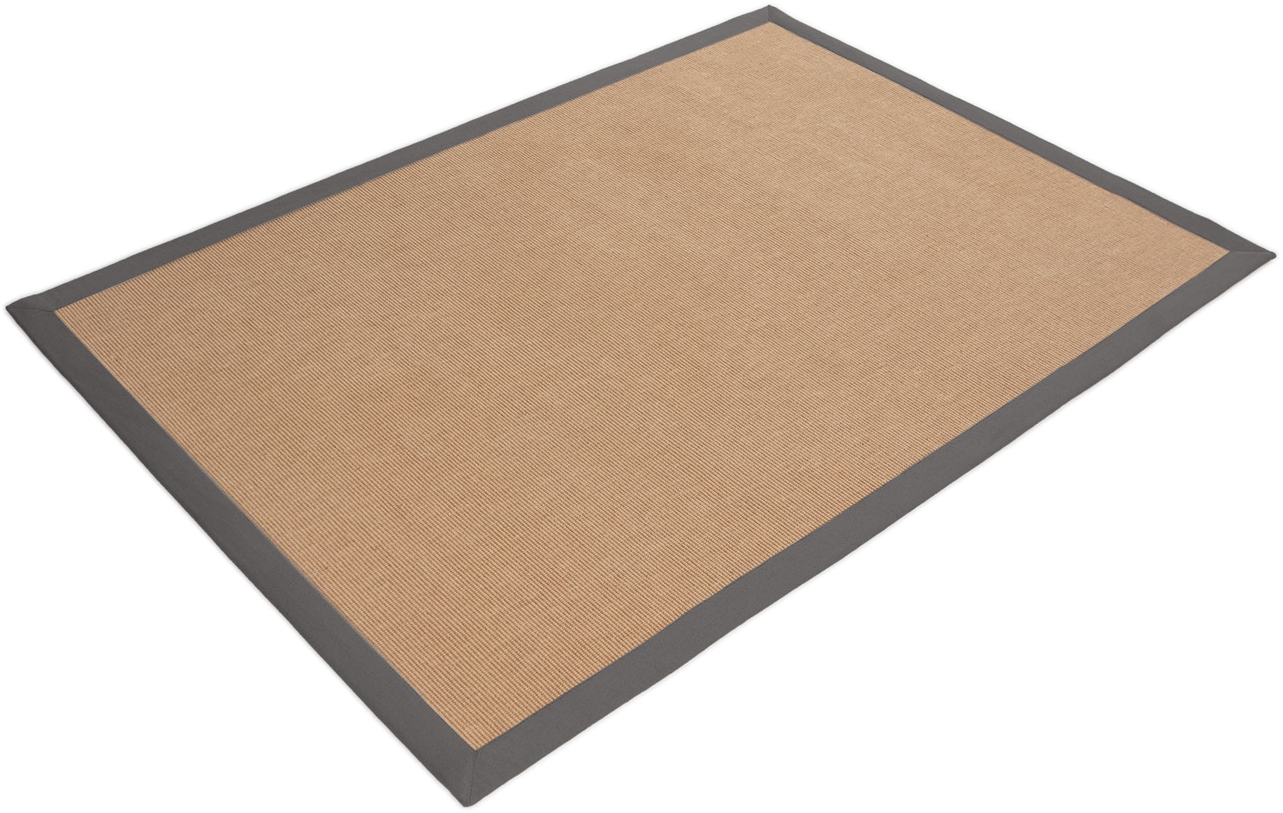 carpetfine Sisalteppich »Sisal  ,    auch als Läufer erhältlich« rechteckig 5 mm Höhe mit farbiger Bordüre, Anti Rutsch Rückseite, viele Größen, Wohnzimmer
