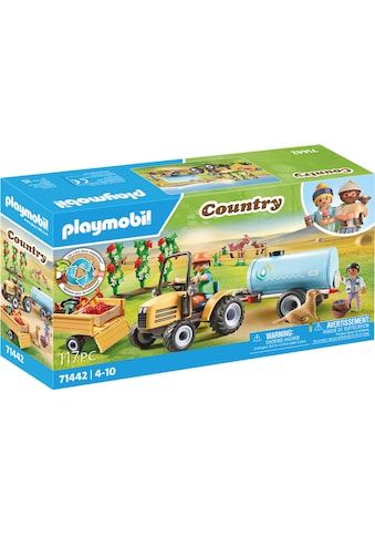 Konstruktions-Spielset »Traktor mit Anhänger und Wassertank (71442), Country«, (117 St.)