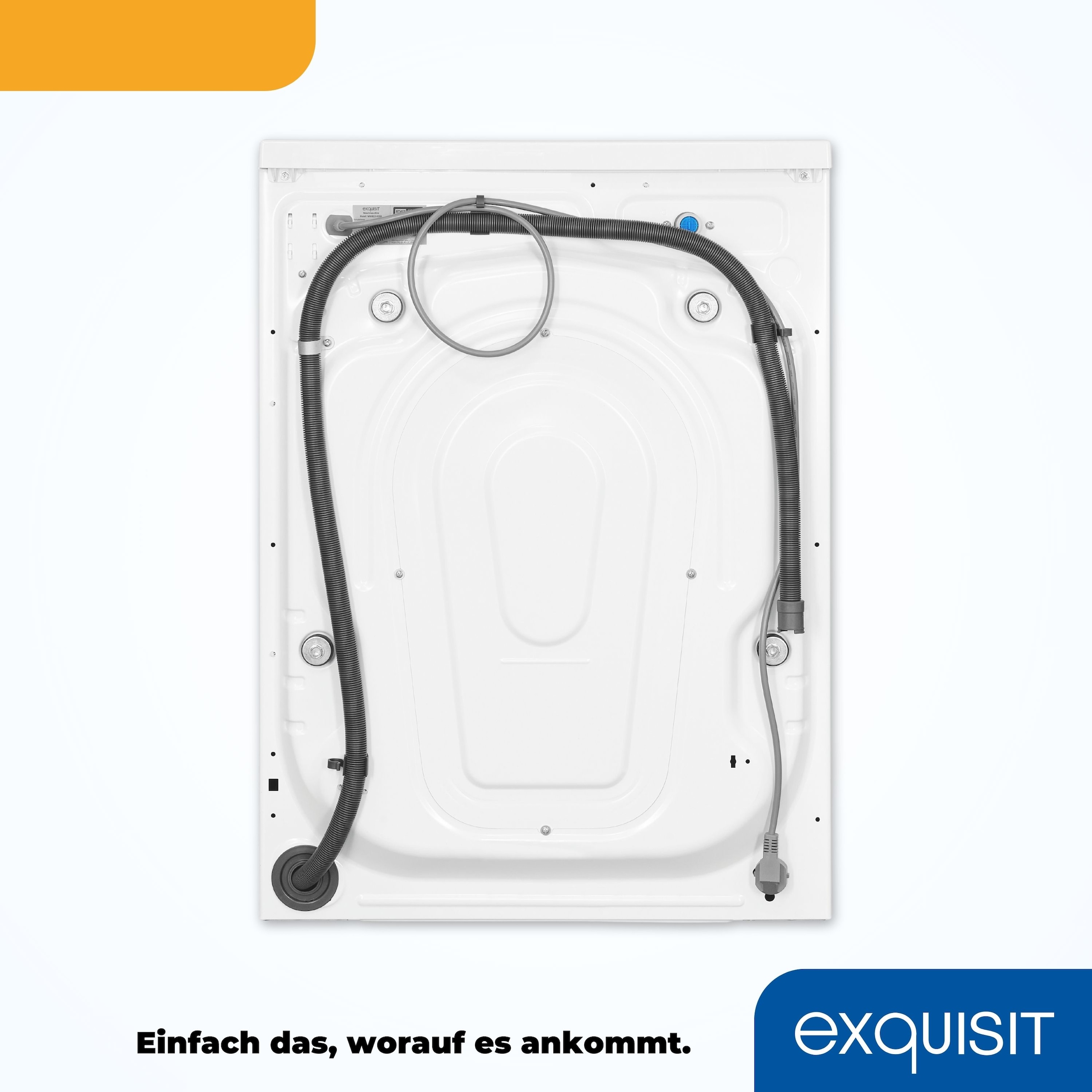 exquisit Waschmaschine »WA6110-021A weiss« 6 kg, 16 Programme, Restlaufzeitanzeige, Kindersicheruing