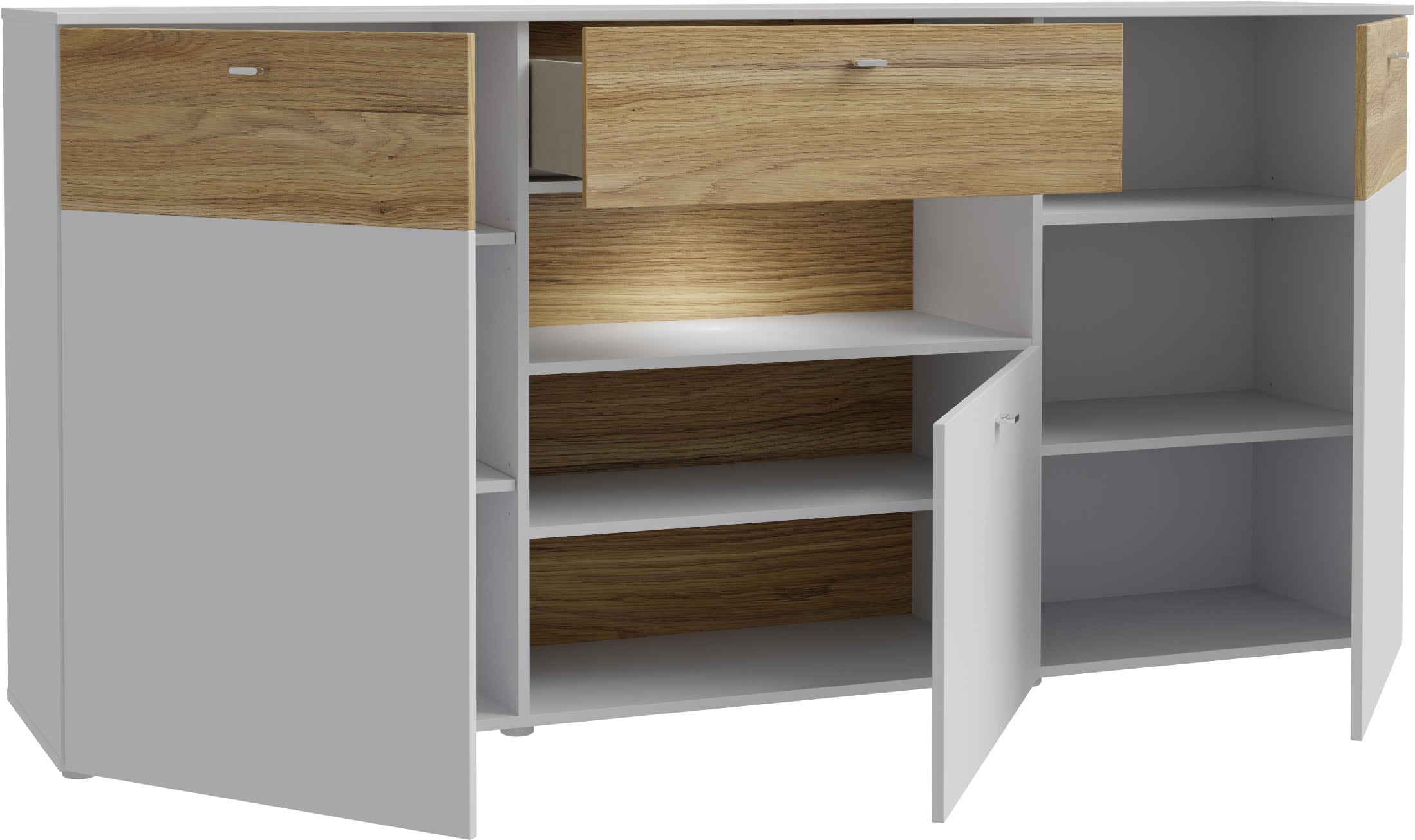 FORTE Sideboard »Como«, Kommode, Stauraumschrank, LED Beleuchtung, Soft Close, Stauraum