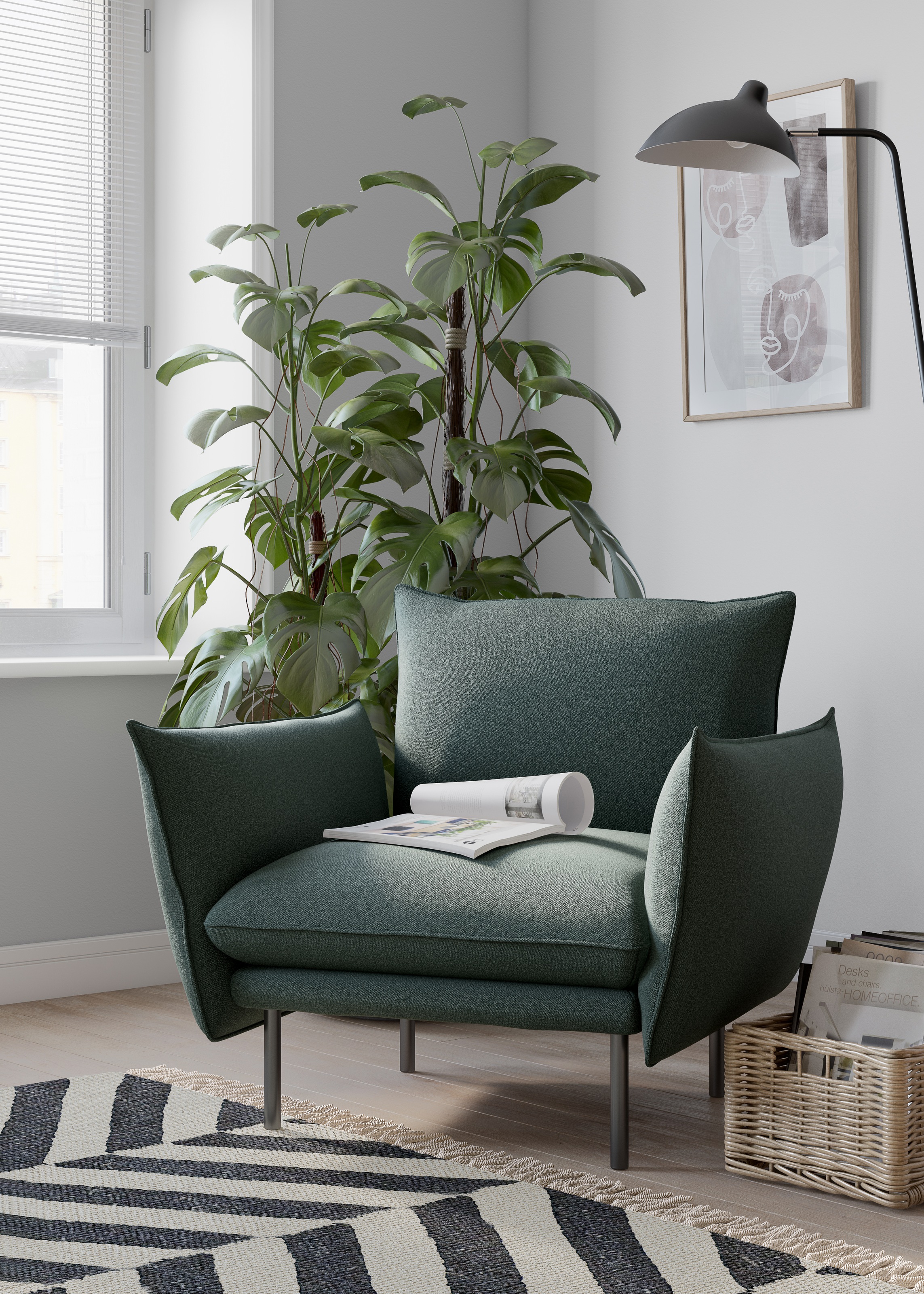 andas Sessel »Stine Cocktailsessel«, Besonderes Design durch Kissenoptik und Keder, by Morten Georgsen