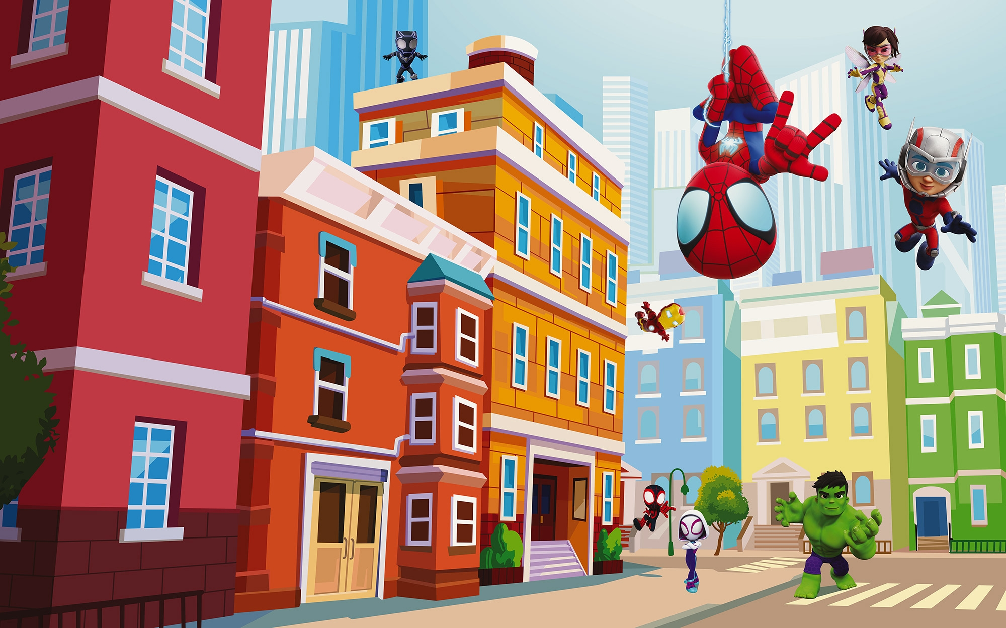 Komar Kindertapete »Marvel Spidey and His Amazing Friends City«, bedruckt