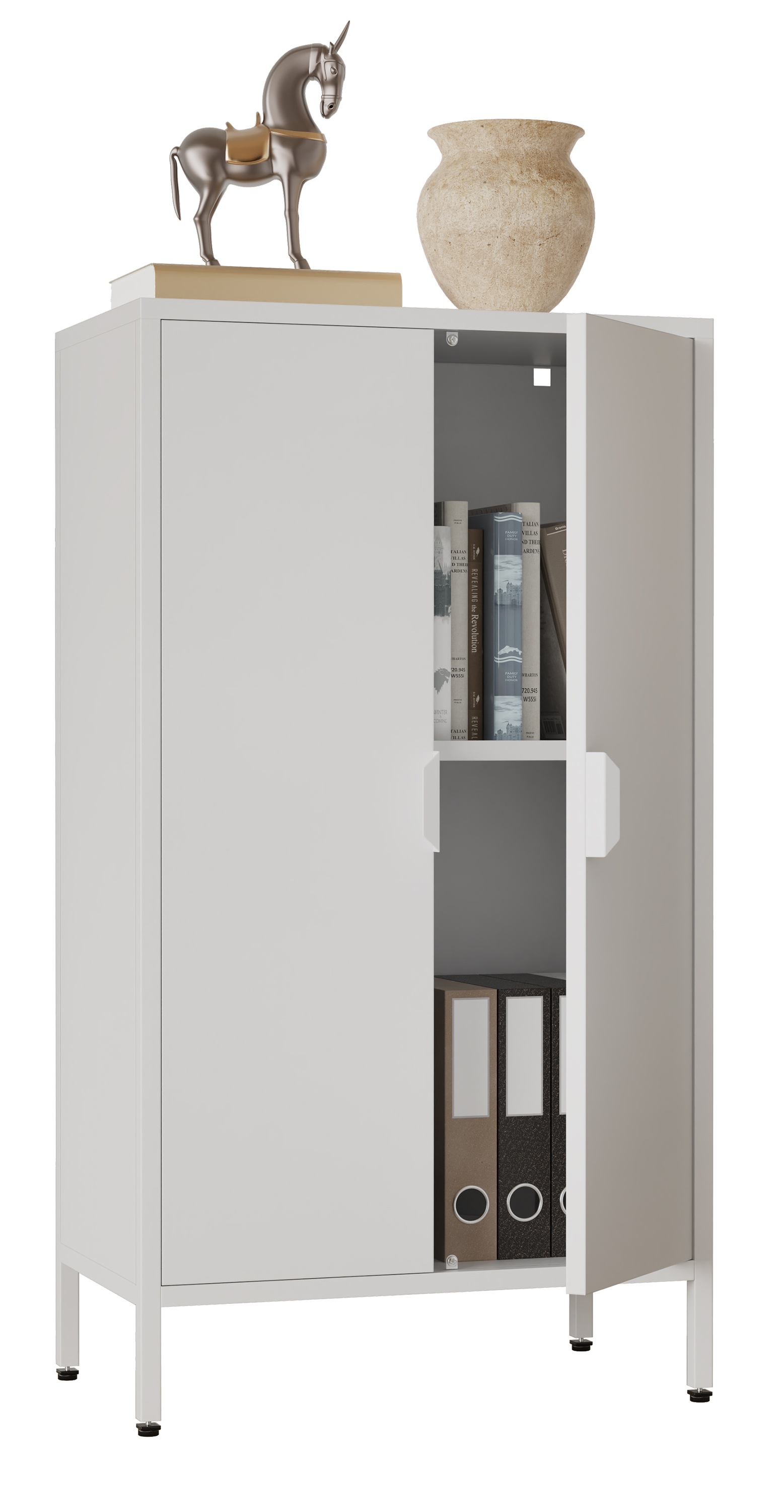 VCM Kommode »Stahl Kommode Sideboard Schrank Drehtüren Flokas M« 1 Stk. tlg.