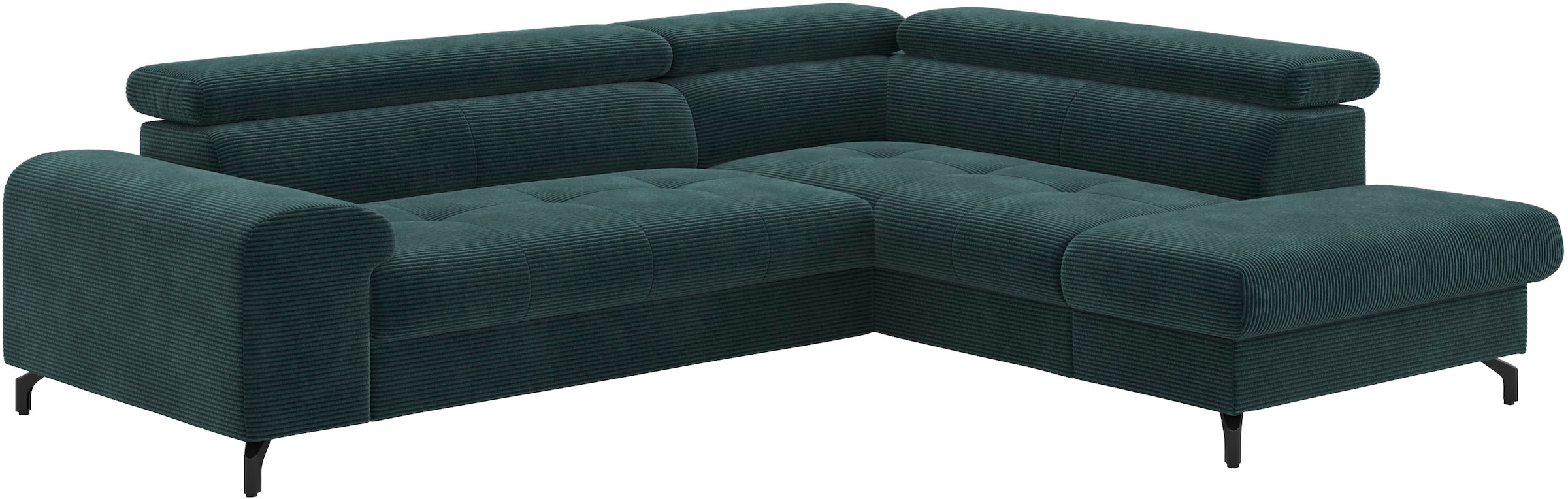 COTTA Ecksofa »Aura L-Form, B: 260 cm«, mit Bettfunktion, Bettkasten & Kopfteilverstellung