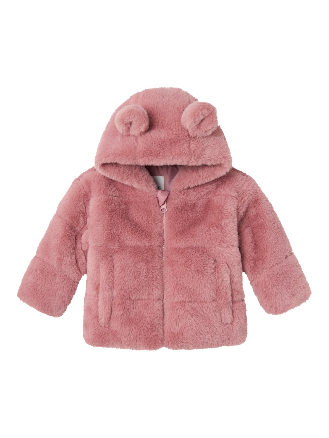 Name It Kapuzenplüschjacke »NBFMILA FAUX FUR JACKET HOOD PB«, mit Kapuze