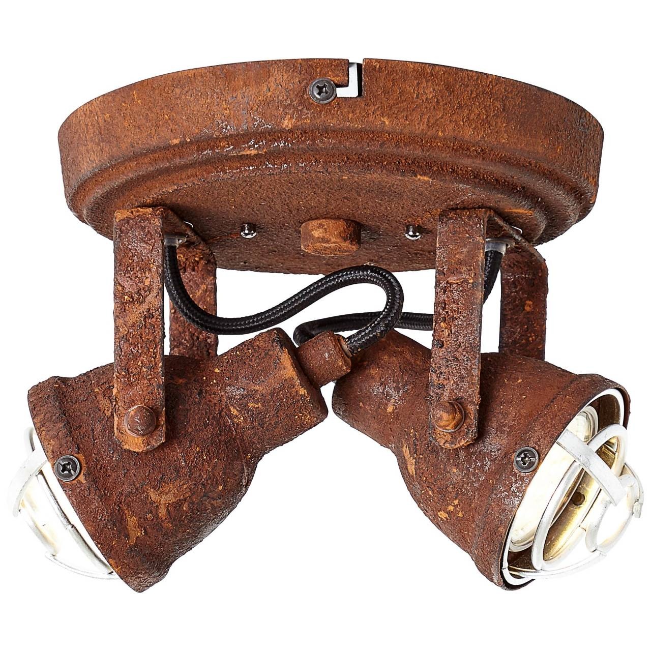 Brilliant Deckenstrahler »Bente« GU10 1 Stk. Spotrondell 2flg rostfarbend