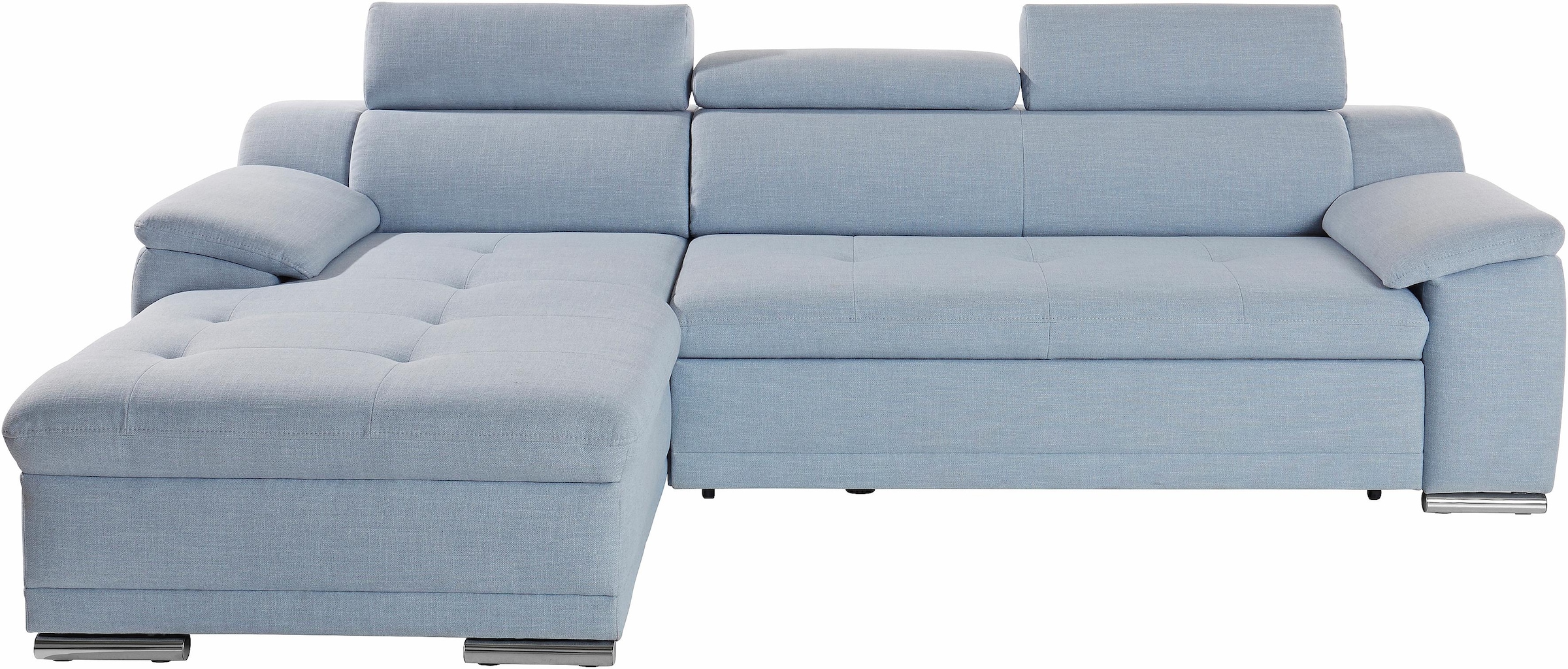 sit&more Ecksofa »Andiamo L-Form«, wahlweise mit Bettfunktion, inklusive Kopfteilverstellung