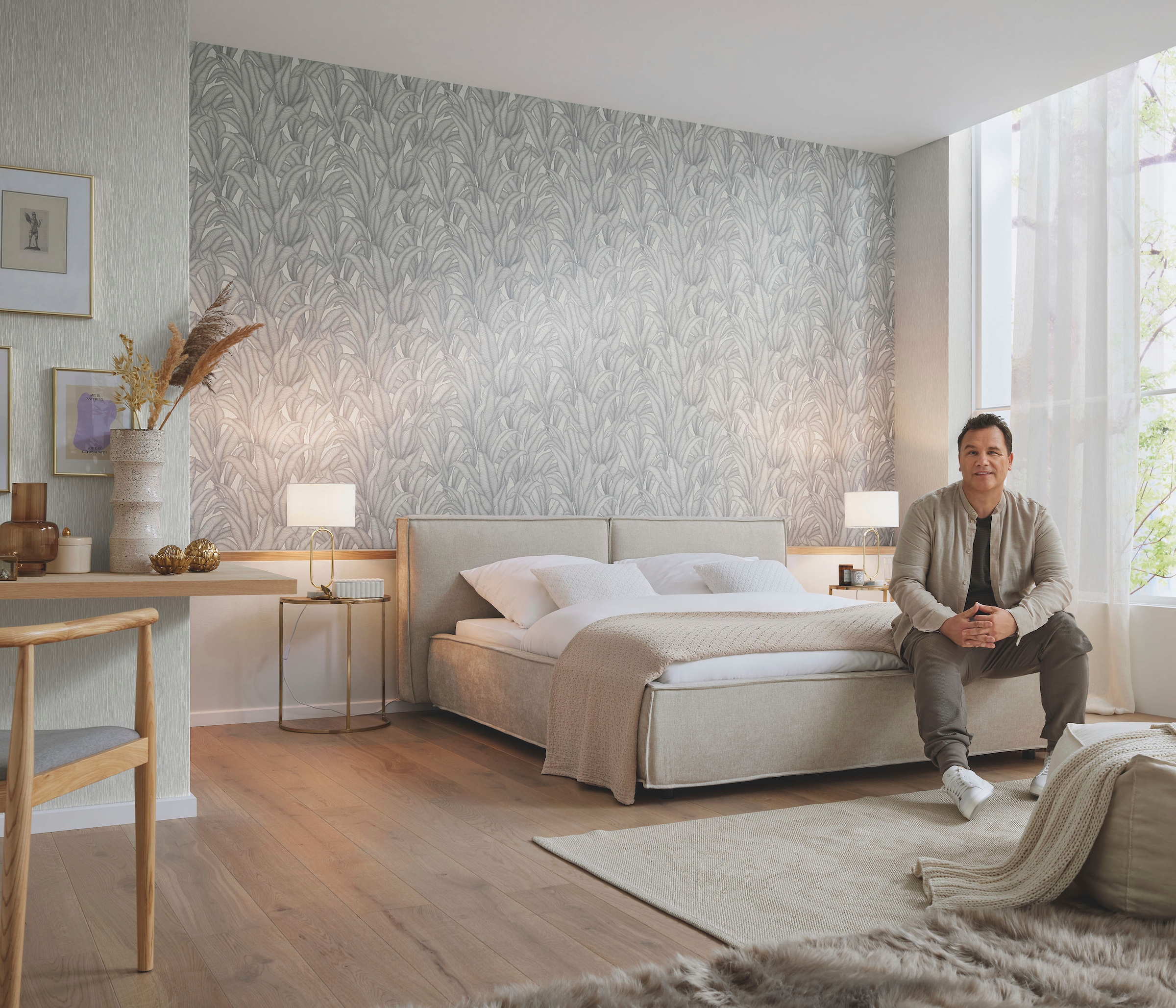 Fashion for walls Vliestapete »Sansibar« floral geprägt Phthalate frei