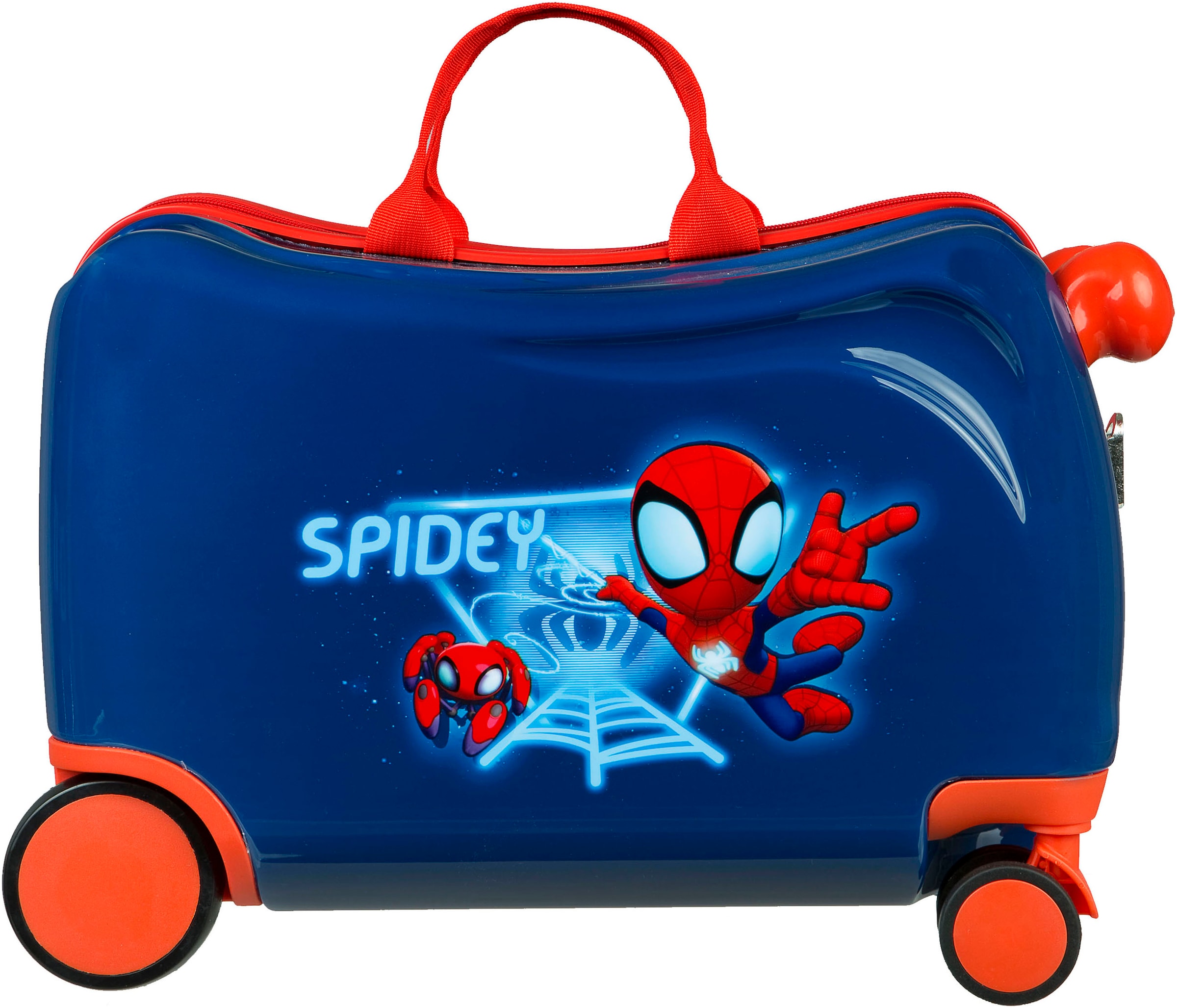 UNDERCOVER Kinderkoffer »Ride-on Trolley, Spider-Man«, 4 Rollen, zum sitzen und ziehen