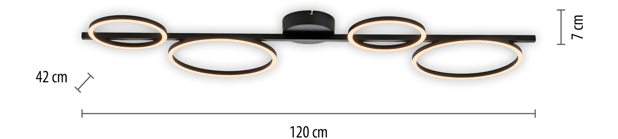 JUST LIGHT Deckenleuchte »MINI RITUS« LED-Board 1 Stk. Warmweiß LED, dimmbar, Switchmo, Memory, nach Trennung vom Netz