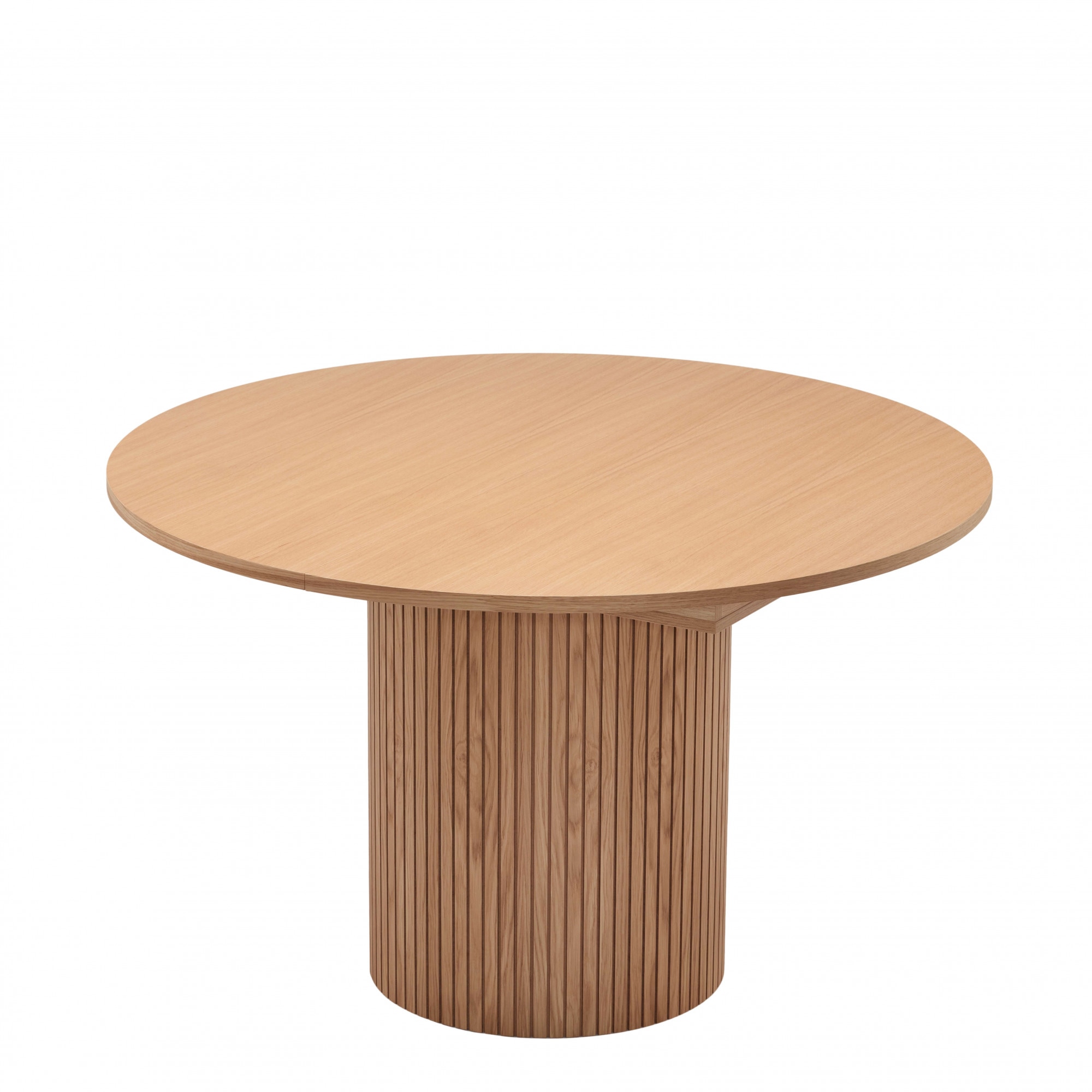 Esstisch »Toscana«, Eiche Furnier, runde Tischplatte, Säulengestell mit Rillenstruktur