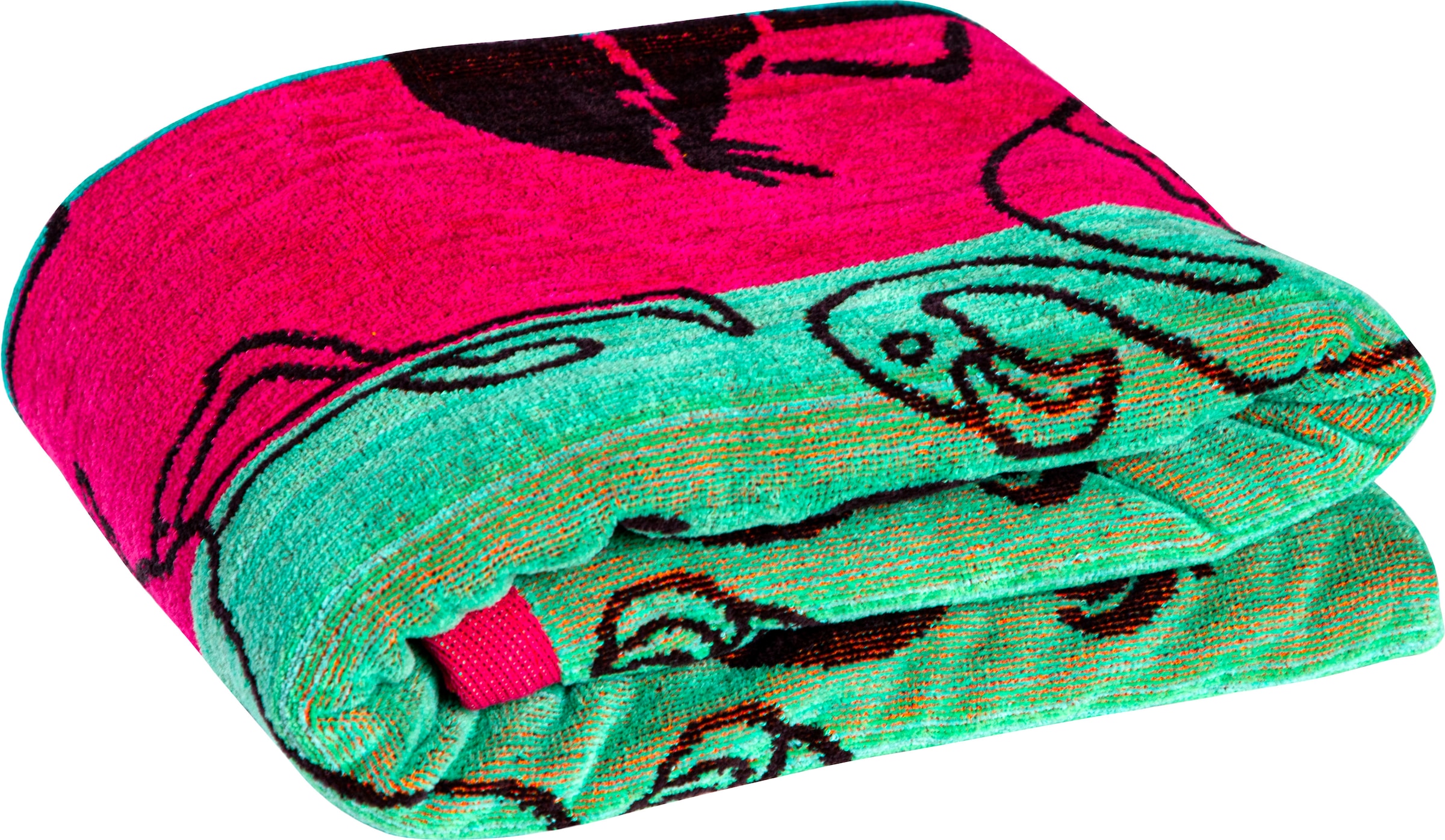 stuco Strandtuch »Flamingo«, (1 St., Strandtuch 90 x 165 cm), mit Motiv