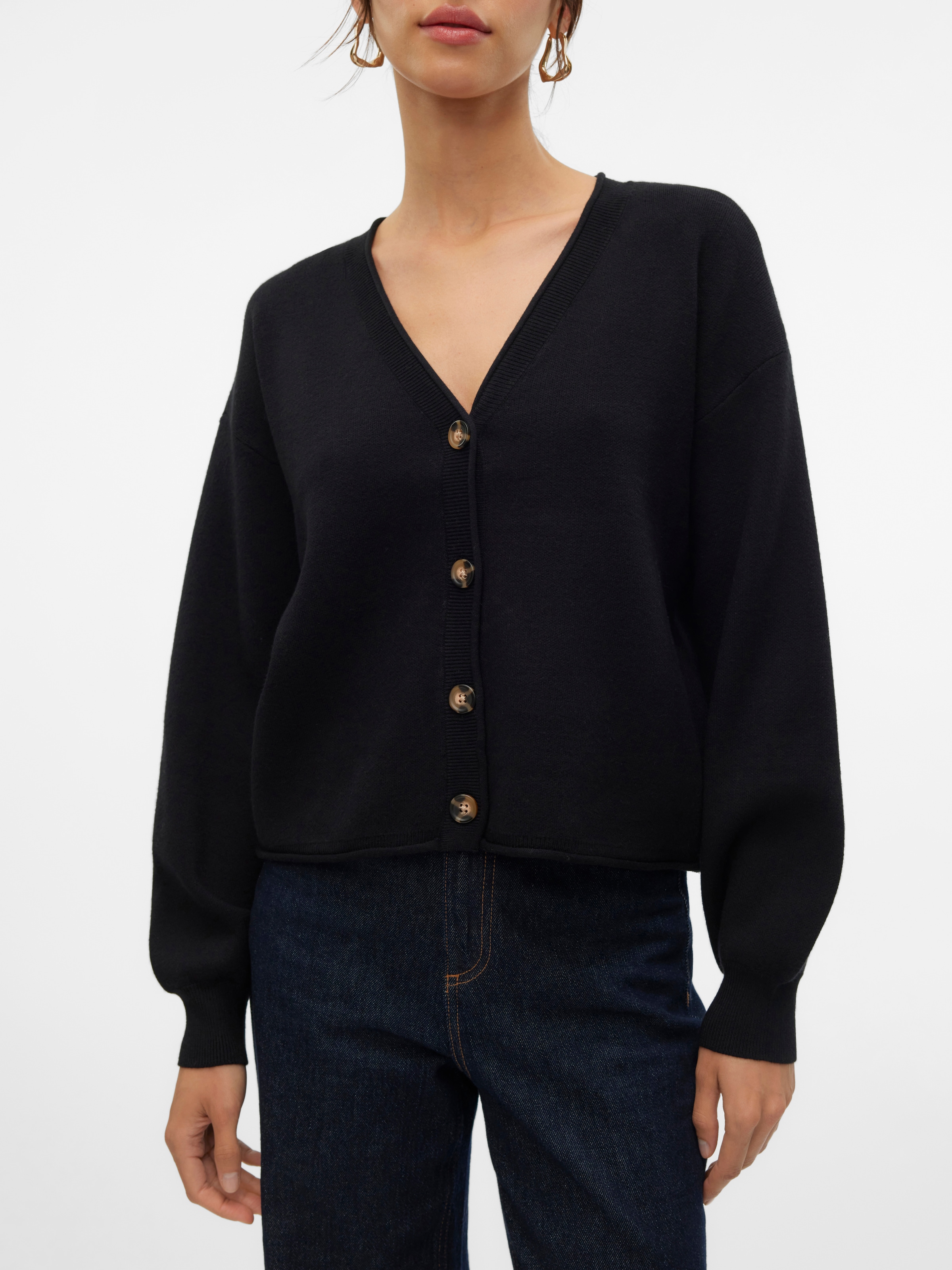 Vero Moda Strickjacke »VMGOLD ROLL LS V-NECK CARDIGAN«