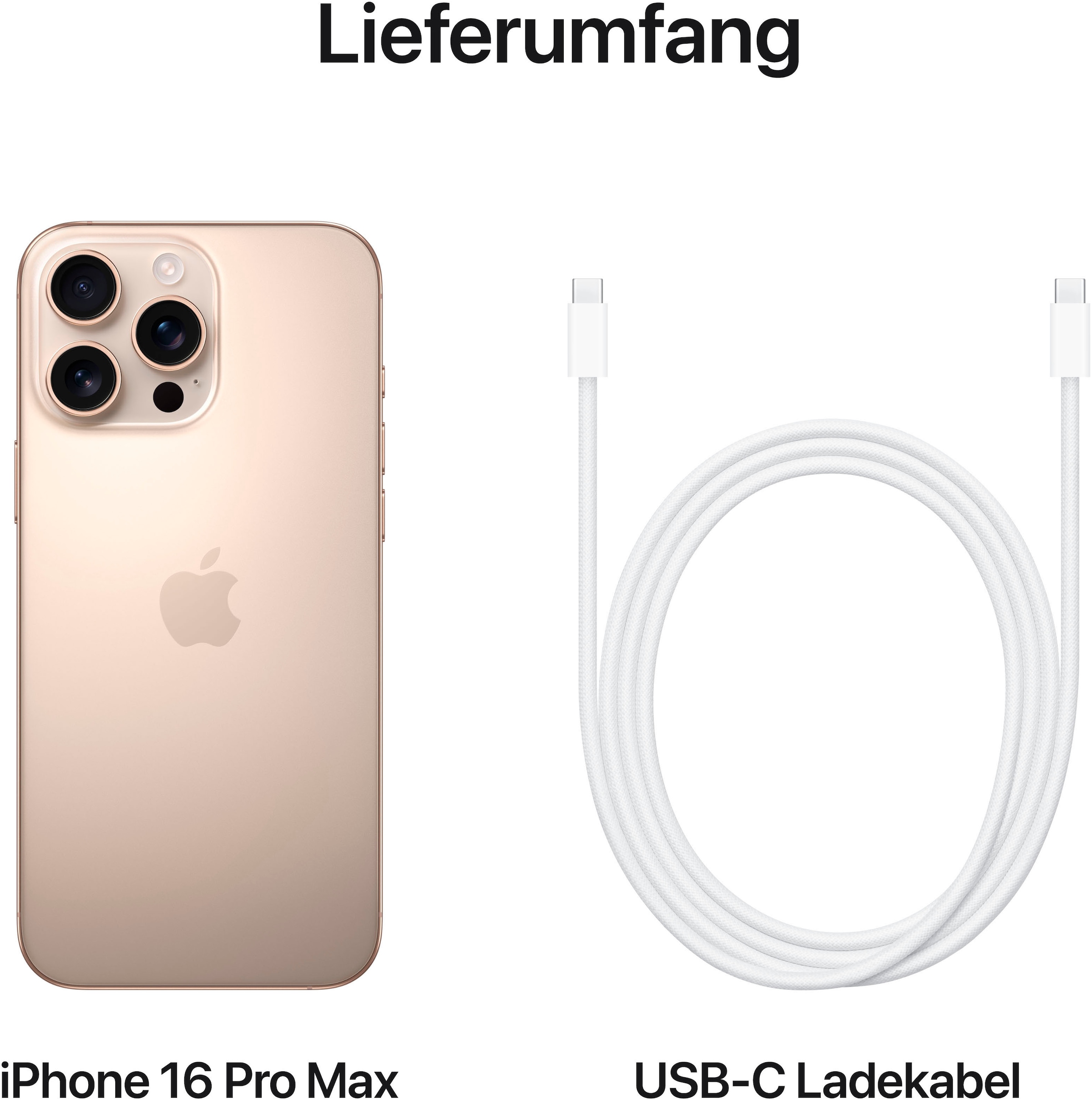 Apple Smartphone »iPhone 16 Pro Max«, Titan Wüstensand