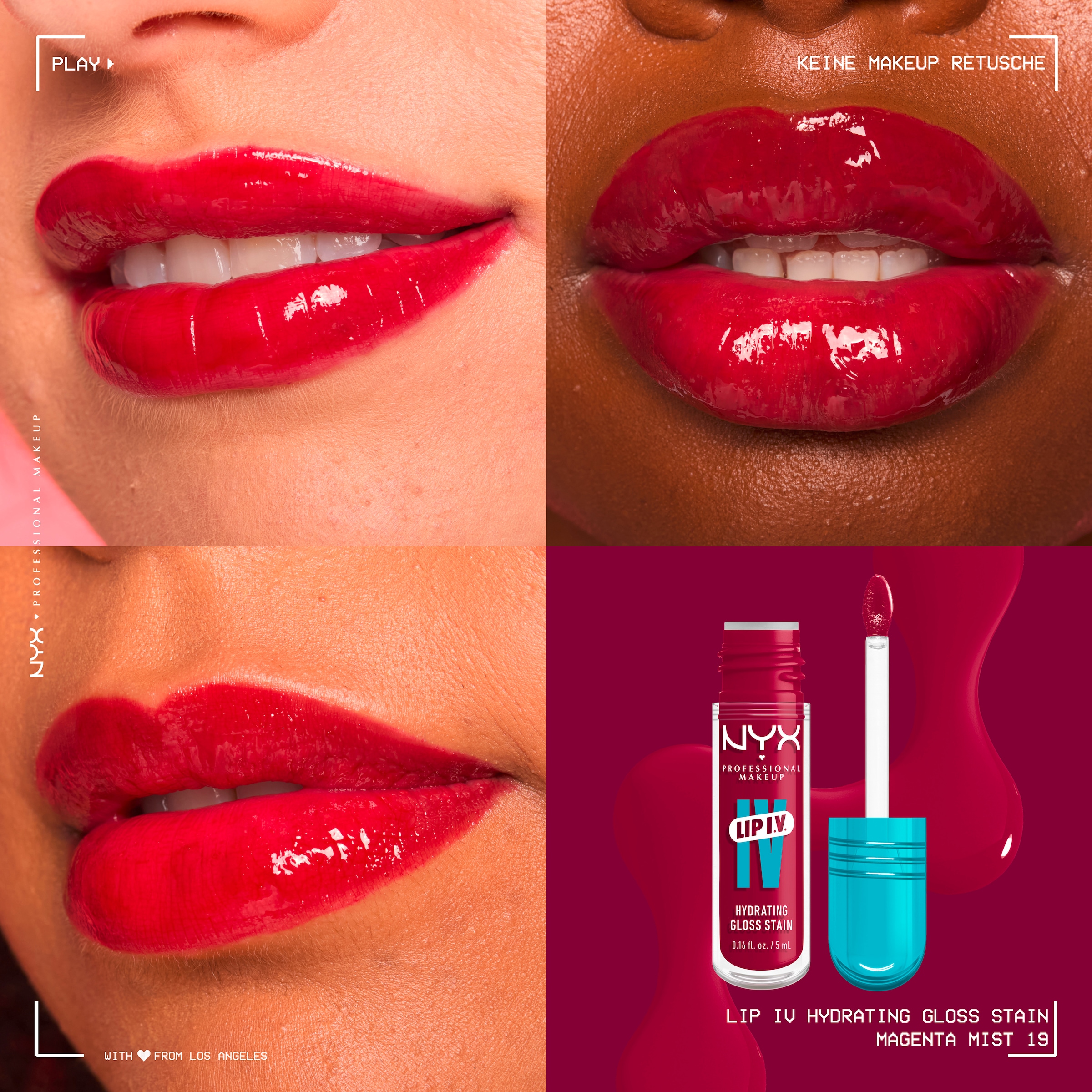 NYX PROFESSIONAL MAKEUP Lipgloss »LIP IV GLOSS SERUM« gibt den Lippen einen unwiderstehlichen Wet-Look