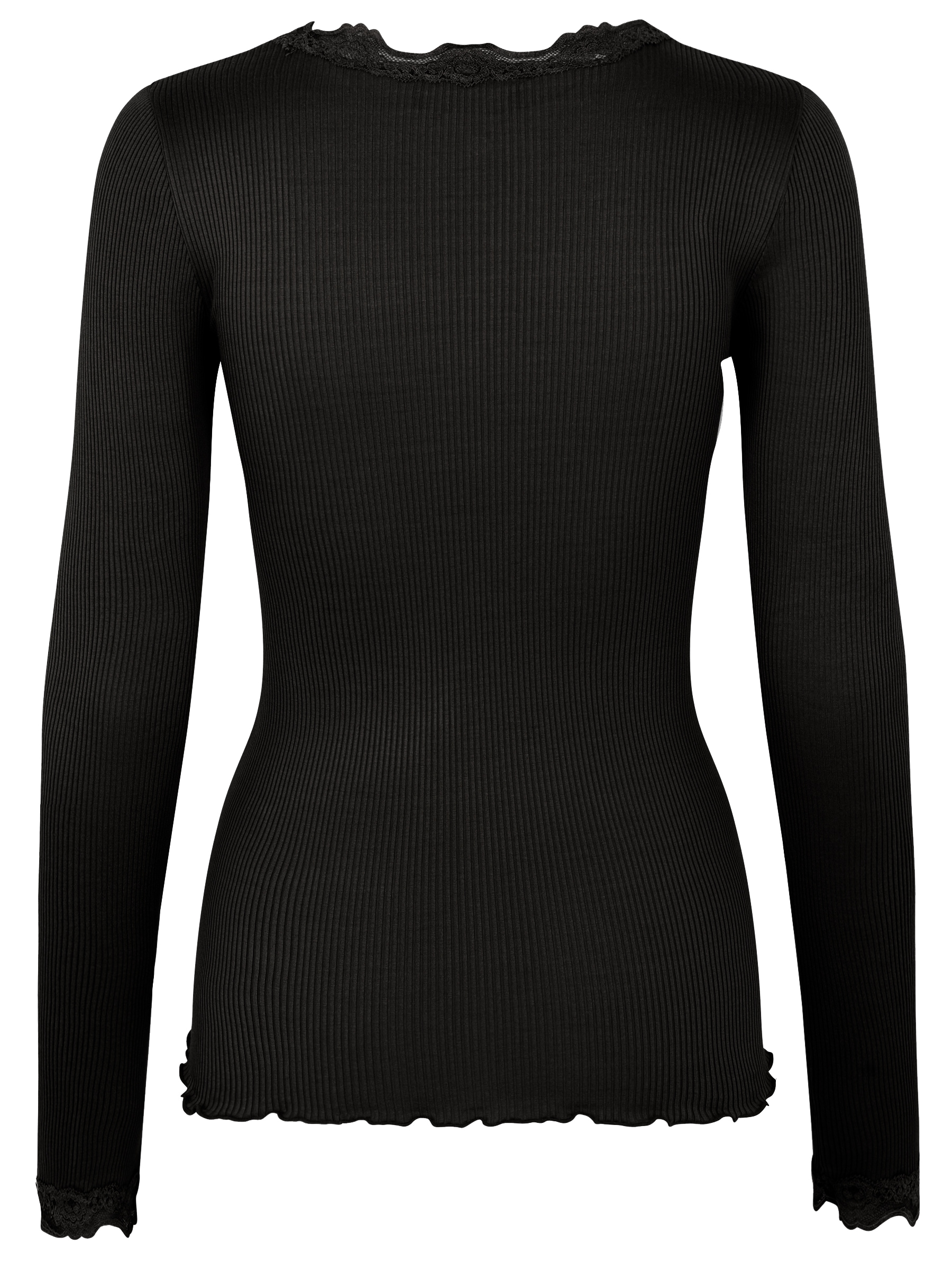 rosemunde Longsleeve »Babette silk shirt« Langarm, mit Spitze, feminin, bequem, Seidenmix