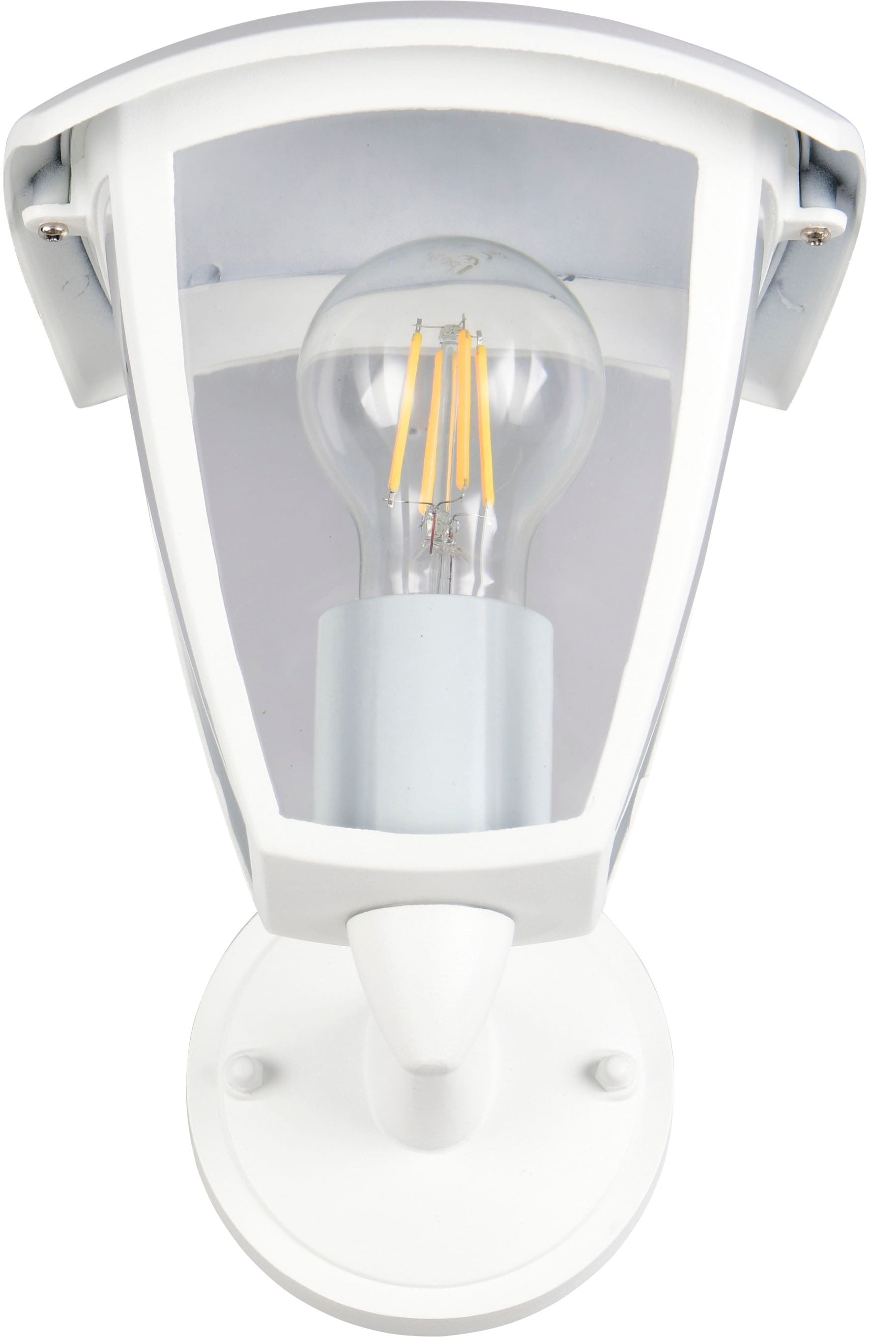 TRIO Leuchten Außen-Wandleuchte »VENTA, Laterne Hauswand Fassadenbeleuchtung, exkl 1x E27 max 10W, IP44« E27 1 Stk. warmweiß - kaltweiß Wandlampe Laternen-Optik, aufwärts gerichtet, Schirm Kunststoff