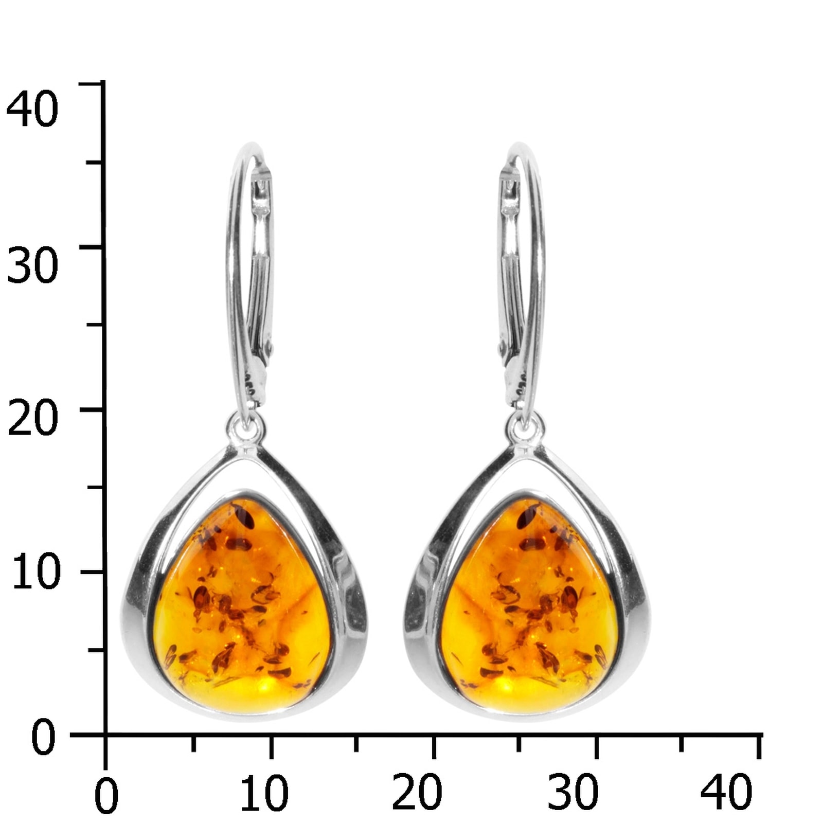 OSTSEE-SCHMUCK Paar Ohrhänger »- Angelina - Silber 925/000 - Bernstein«